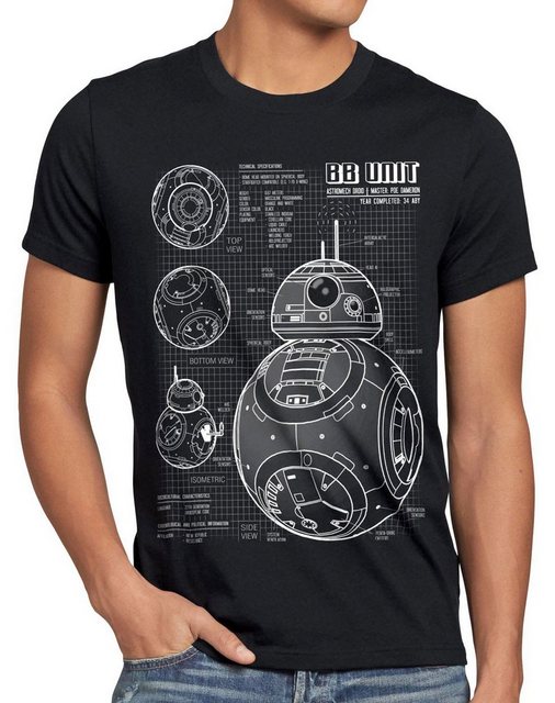 style3 T-Shirt Herren T-Shirt BB Unit blaupause astromech droide günstig online kaufen