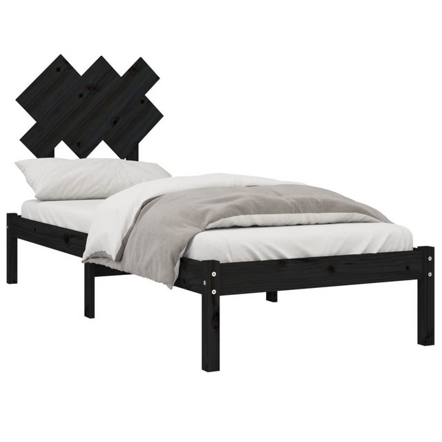 vidaXL Bett Massivholzbett Schwarz 75x190 cm günstig online kaufen