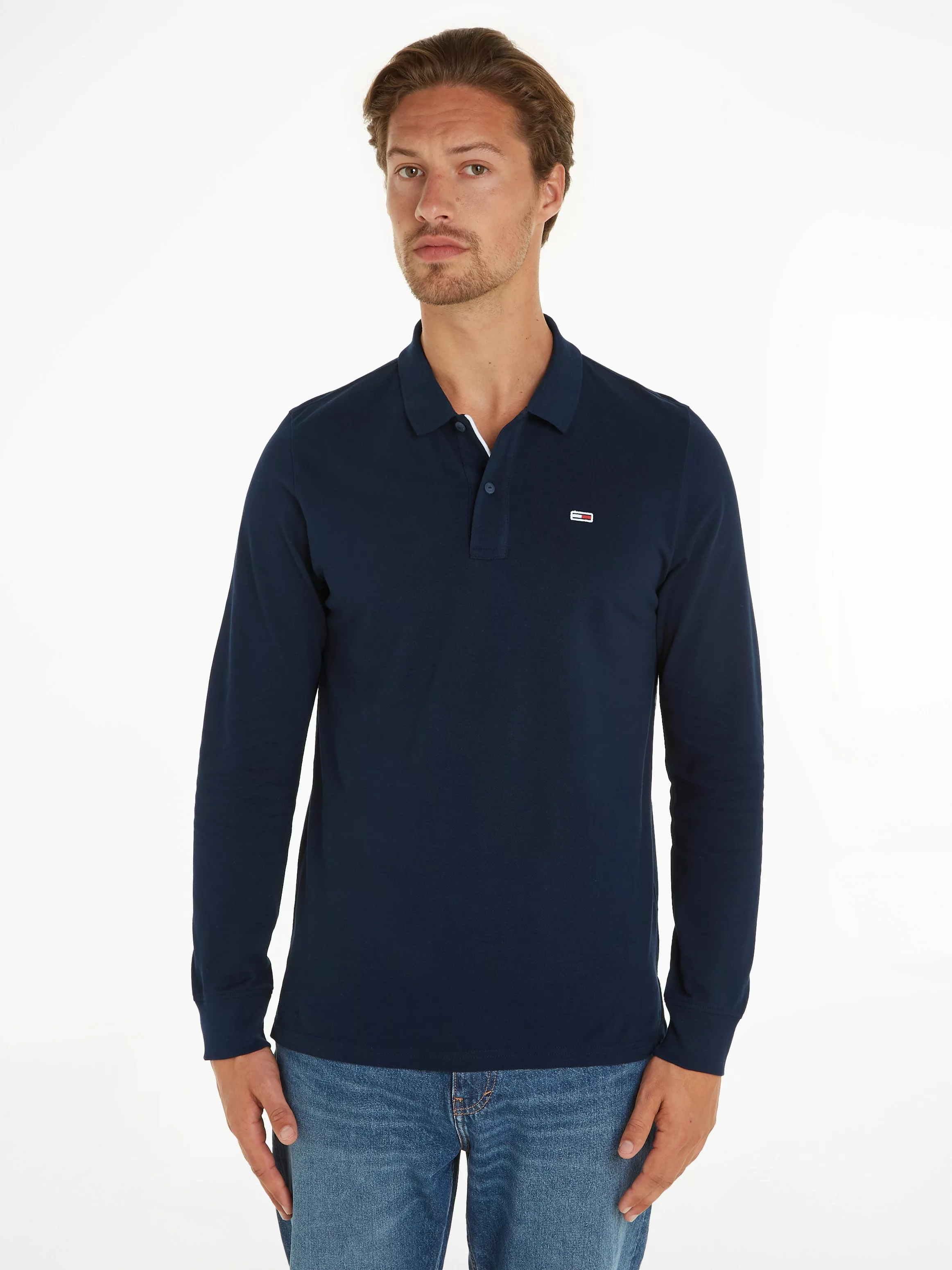 Tommy Jeans Poloshirt TJM SLIM PLACKET LS POLO mit Polokragen günstig online kaufen