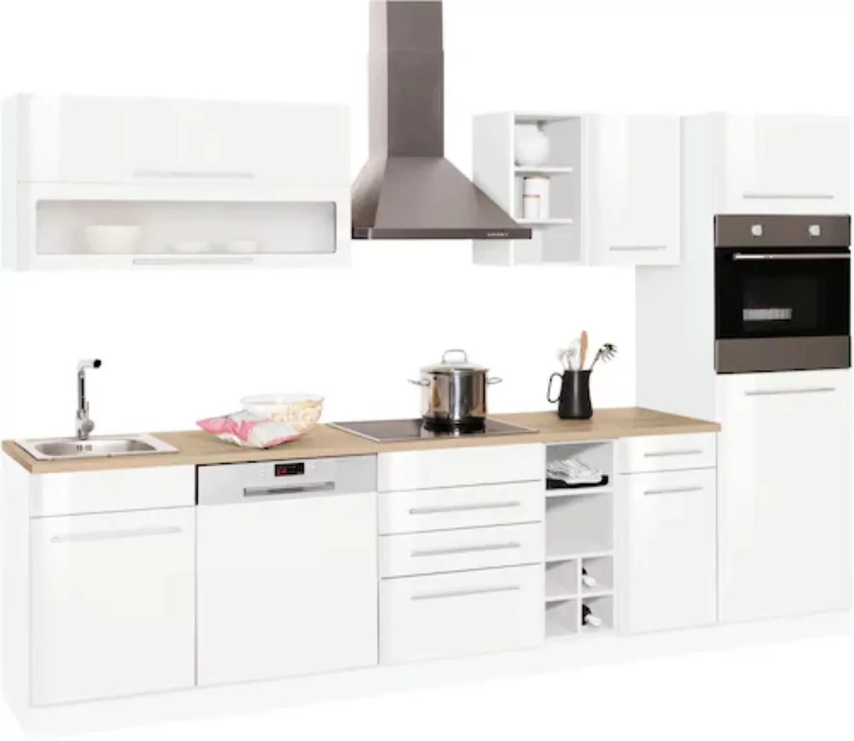 KOCHSTATION Küchenzeile »KS-Eton«, mit E-Geräten, Breite 300 cm günstig online kaufen