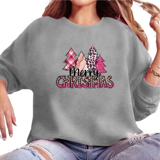 MC Star Weihnachtssweatshirt Frohe Weihnachten-Sweatshirt für Damen, karier günstig online kaufen