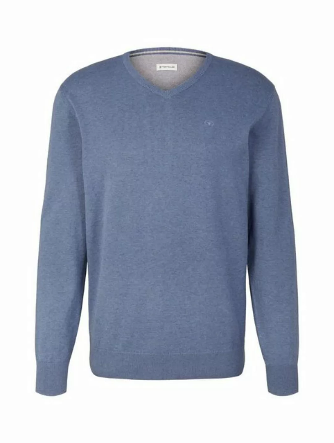 Tom Tailor Herren Rundhals Pullover Basic V-Neck günstig online kaufen