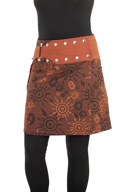 PUREWONDER Wickelrock Damen Rock mit auffälligem Muster und Tasche sk174 Ba günstig online kaufen