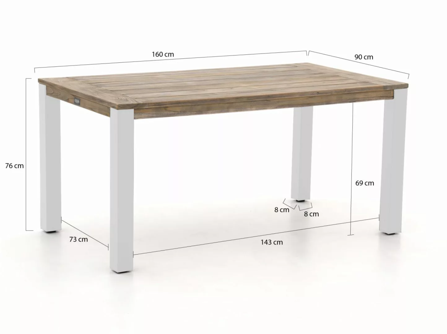 ROUGH-S Gartentisch 160x90x76 cm günstig online kaufen