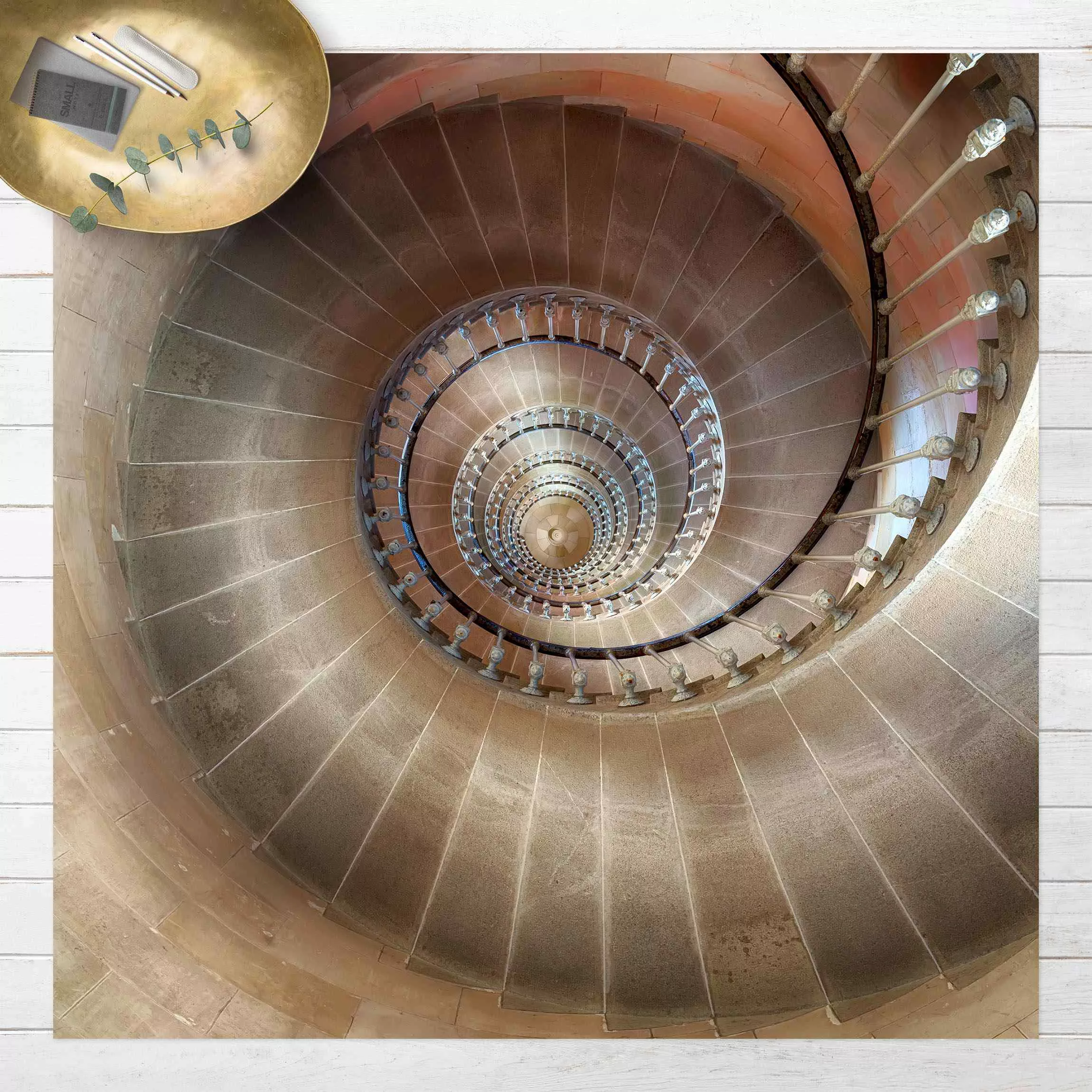 Vinyl-Teppich Spiralförmiger Treppenaufgang in Chicago günstig online kaufen