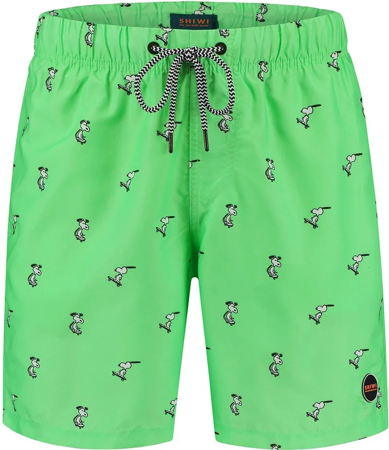 Shiwi Badeshorts Happy Skater Snoopy Grün - Größe XL günstig online kaufen