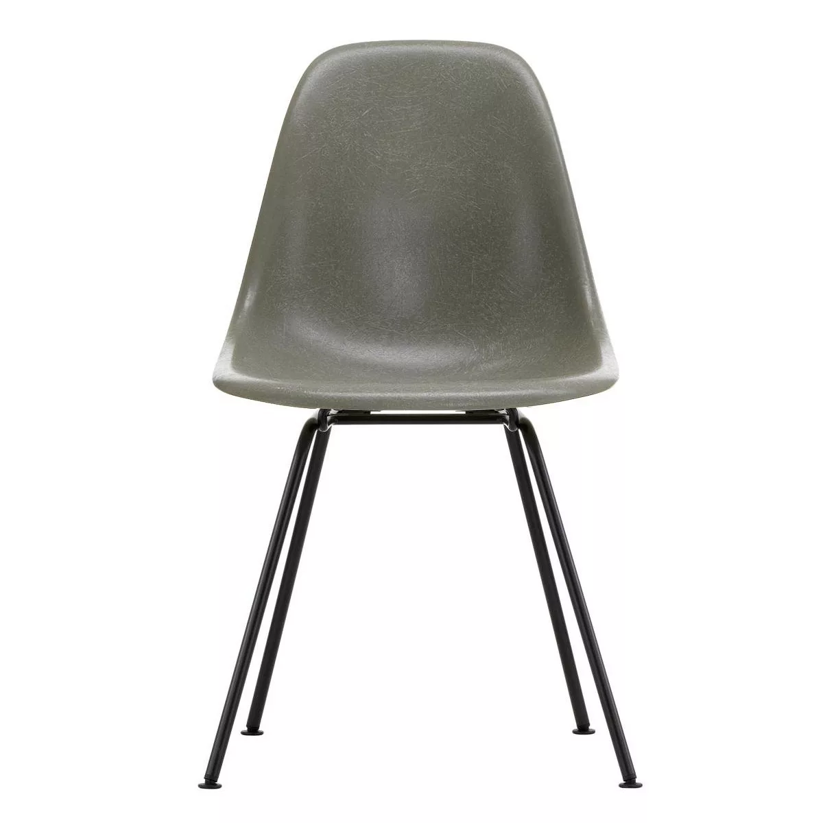 Vitra - Eames Fiberglass Side Chair DSX schwarz - umbra/Sitzschale Fibergla günstig online kaufen
