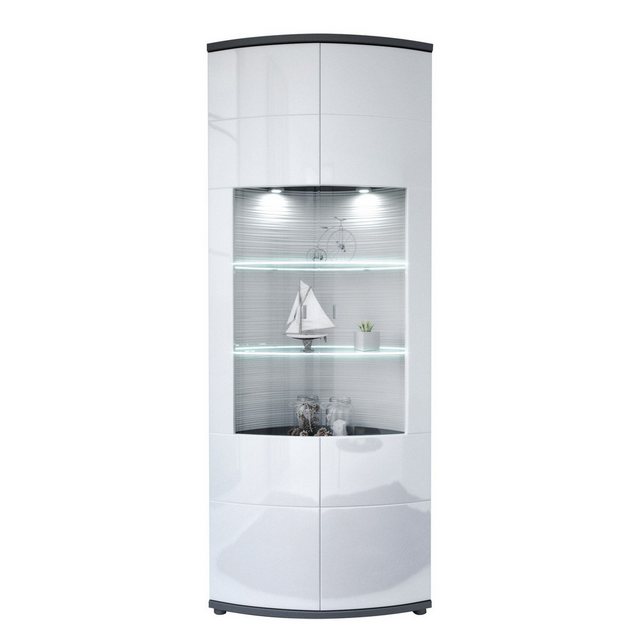 58 aufm Kessel Vitrine Vitrinenschrank Jade 80x203x43 Vitrine Anthrazit/Hoc günstig online kaufen