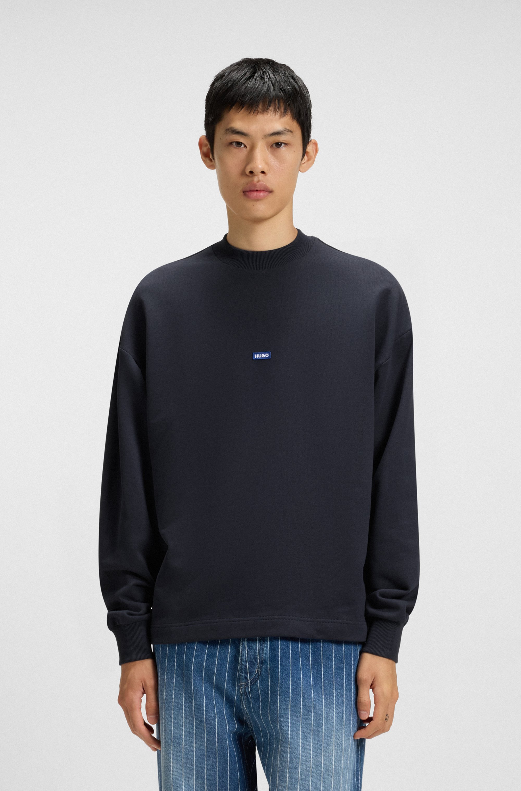 HUGO Blue Sweatshirt Nedro mit Logo-Patch günstig online kaufen