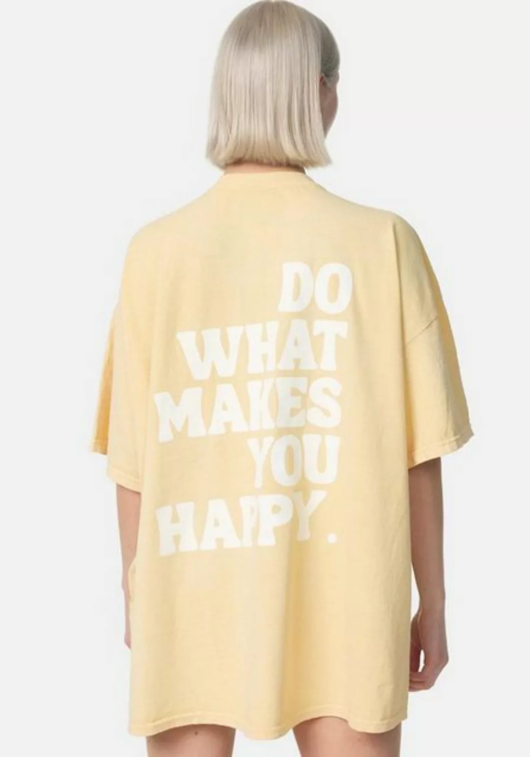 Worldclassca T-Shirt Worldclassca Oversized Print "HAPPY" T-Shirt lang Somm günstig online kaufen