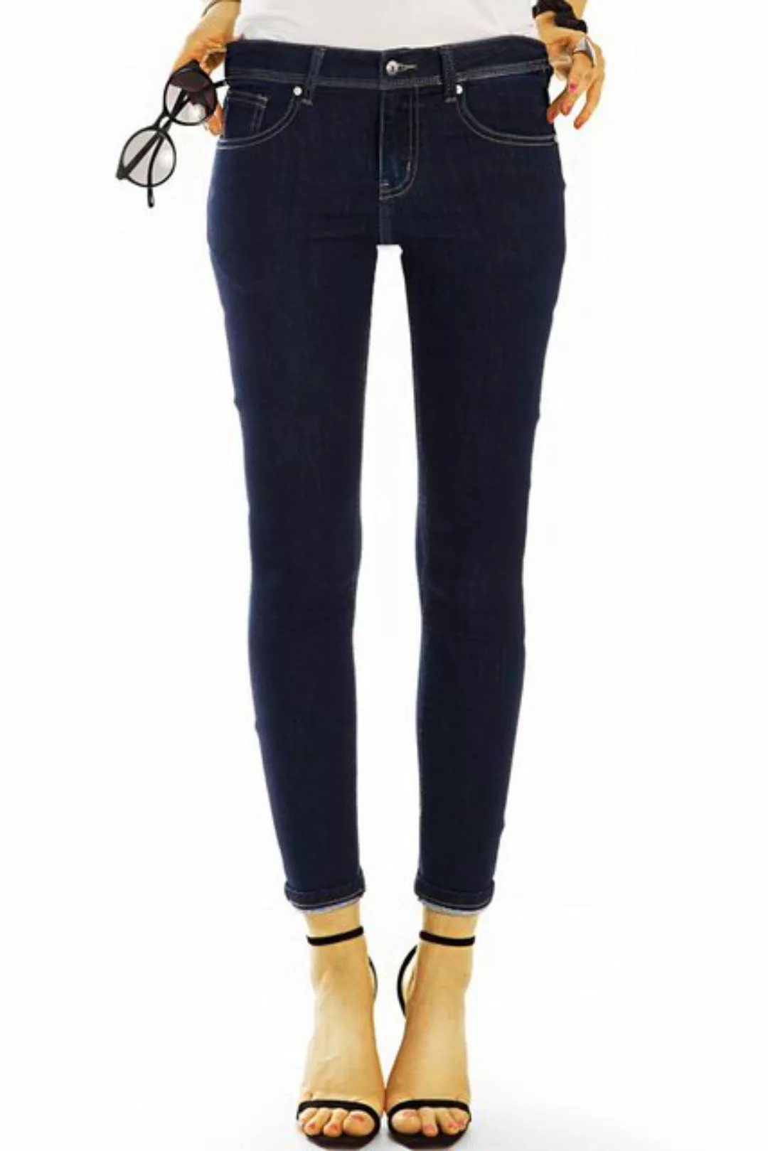 be styled Röhrenjeans Mid Waist Röhrenjeans Skinny Fit Stretch Hose - Damen günstig online kaufen