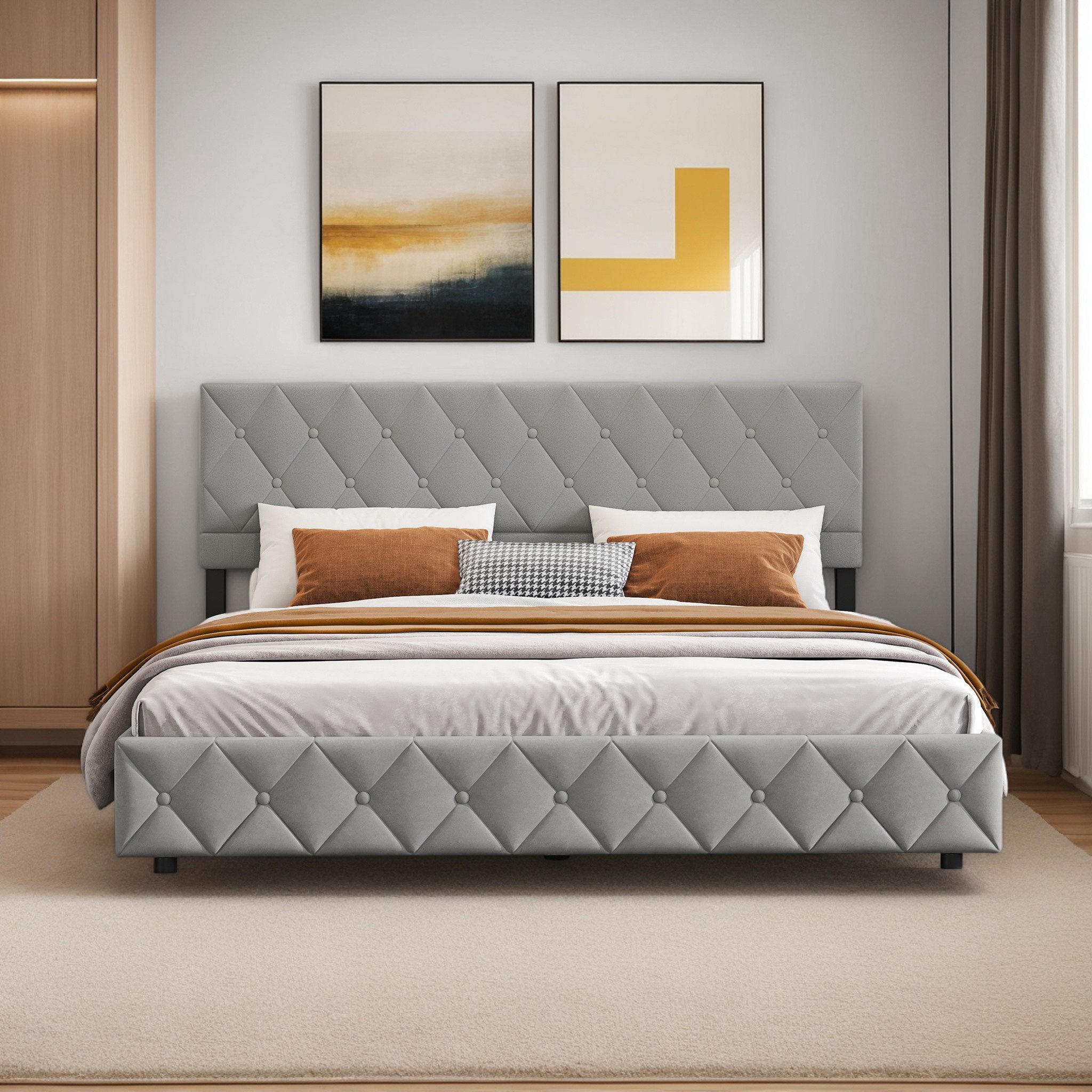 MODFU Polsterbett Funktionsbett Stauraumbett (Strapazierfähig und günstig online kaufen