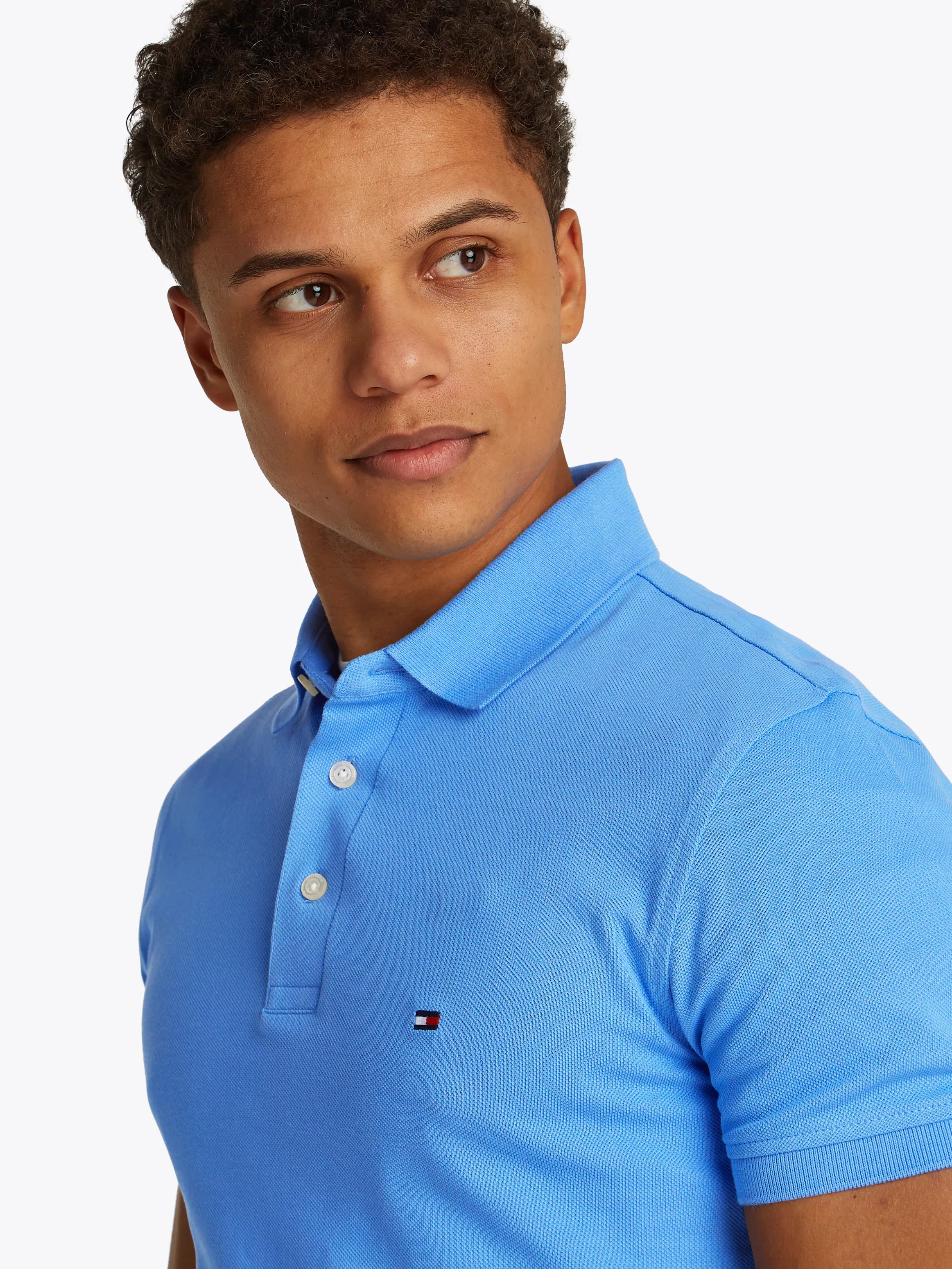 Tommy Hilfiger Poloshirt 1985 SLIM POLO hochwertige Baumwoll-Piqué-Qualität günstig online kaufen