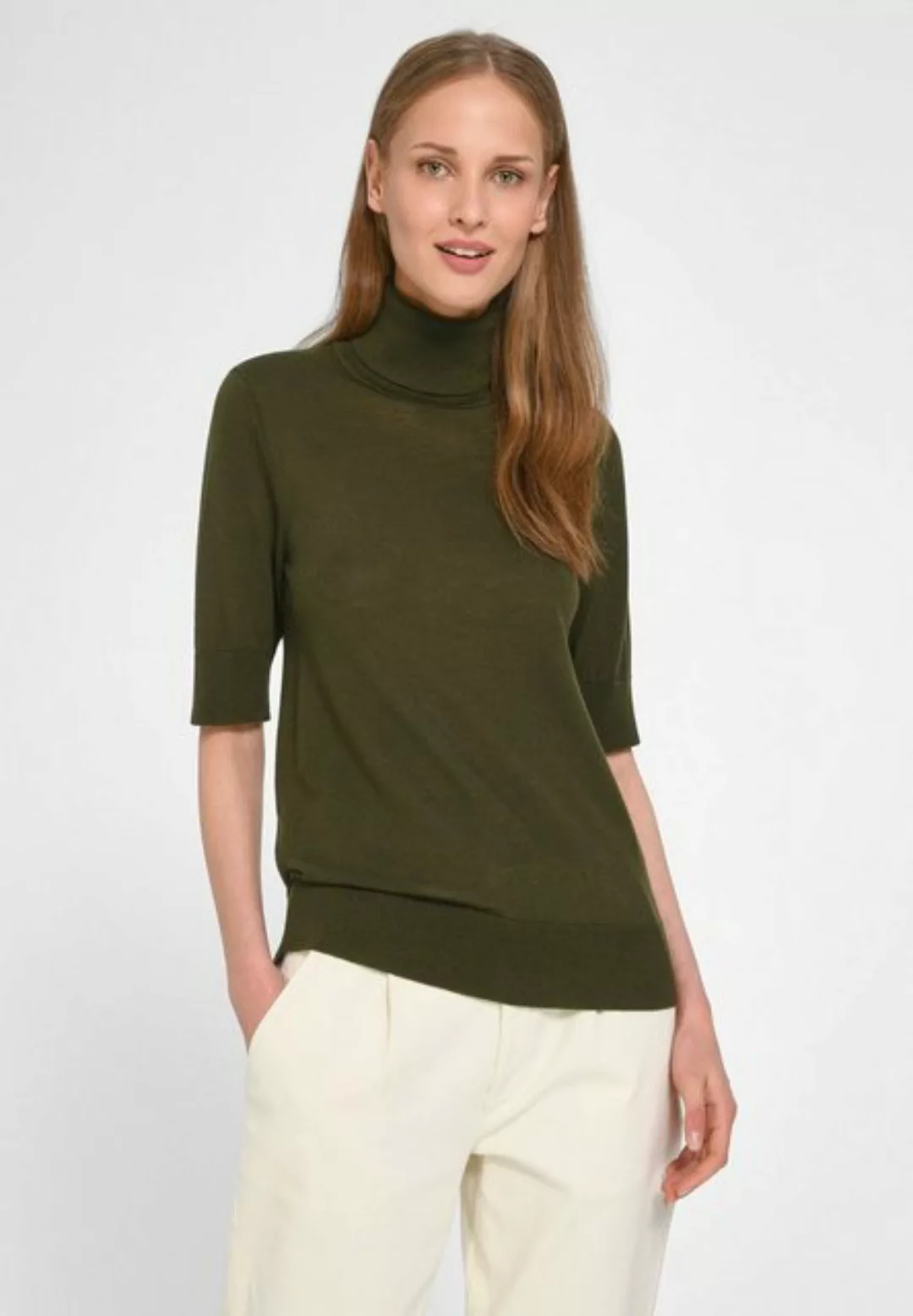 Rollkragen-Pullover Peter Hahn grün günstig online kaufen