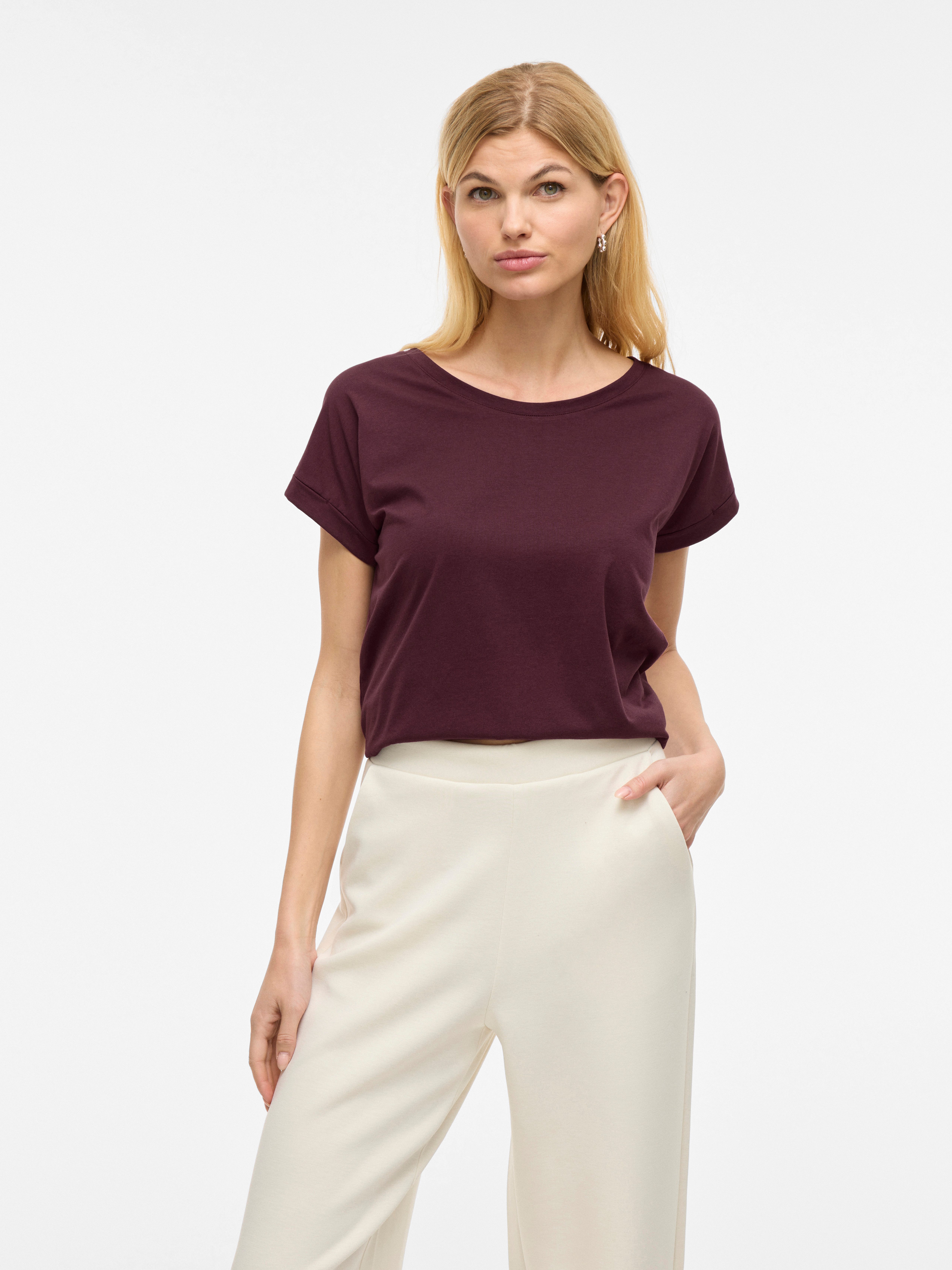 Vila Rundhalsshirt VIDREAMERS NEW PURE T-SHIRT/SU-NOOS günstig online kaufen