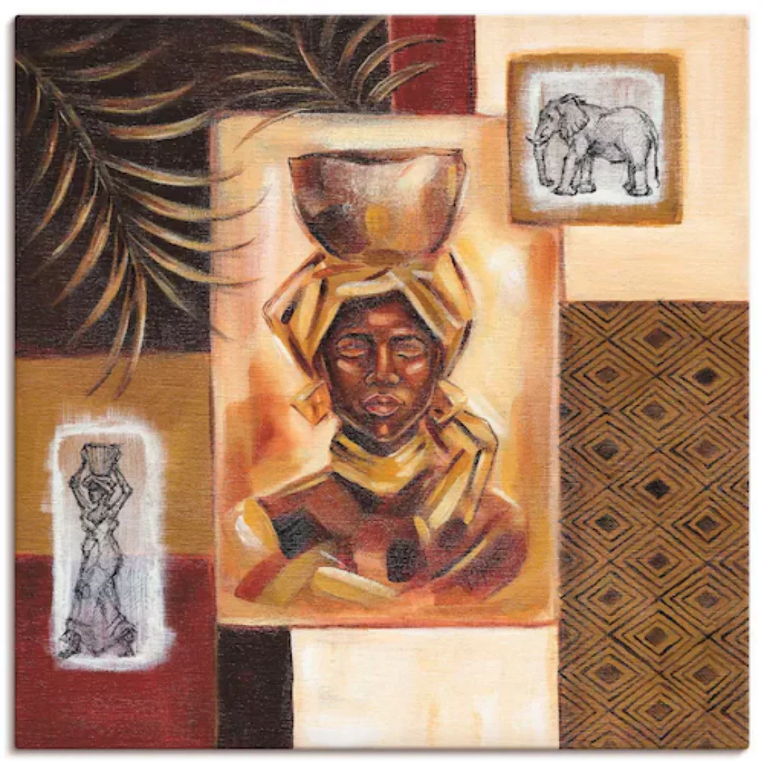 Artland Leinwandbild "Aus Afrika I", Frau, (1 St.), auf Keilrahmen gespannt günstig online kaufen