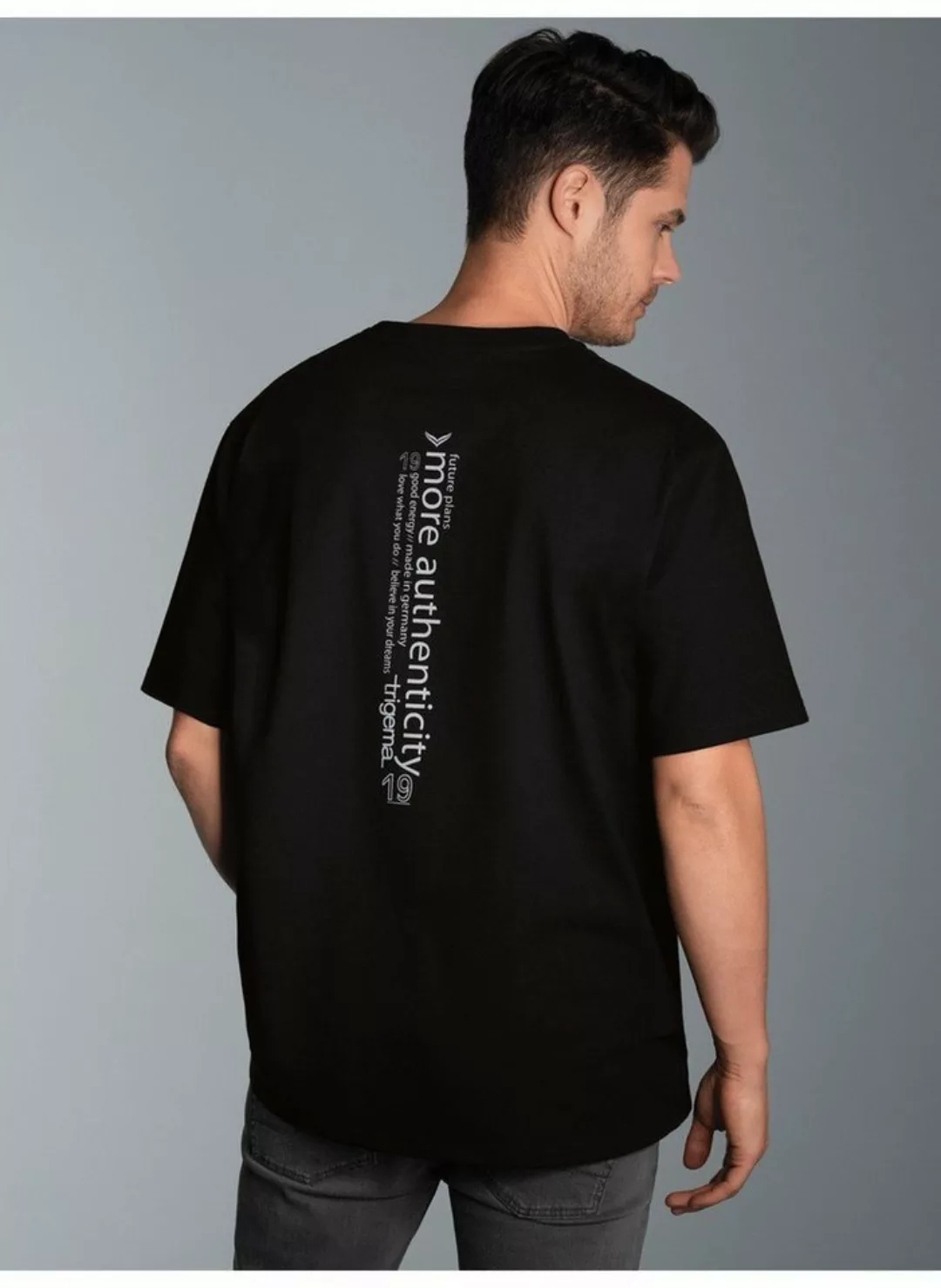 Trigema T-Shirt TRIGEMA Oversized T-Shirt mit Rückenprint (1-tlg) günstig online kaufen