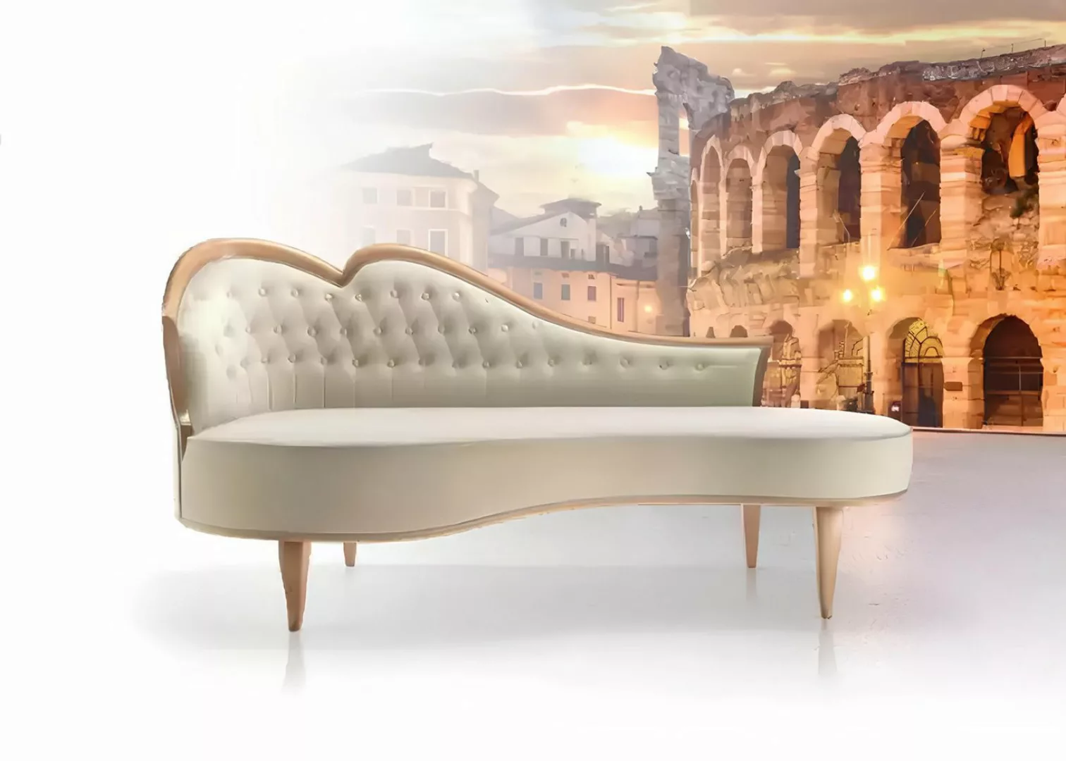 Xlmoebel Chaiselongue Hochwertiges Liegemöbel Chesterfield im klassischen D günstig online kaufen