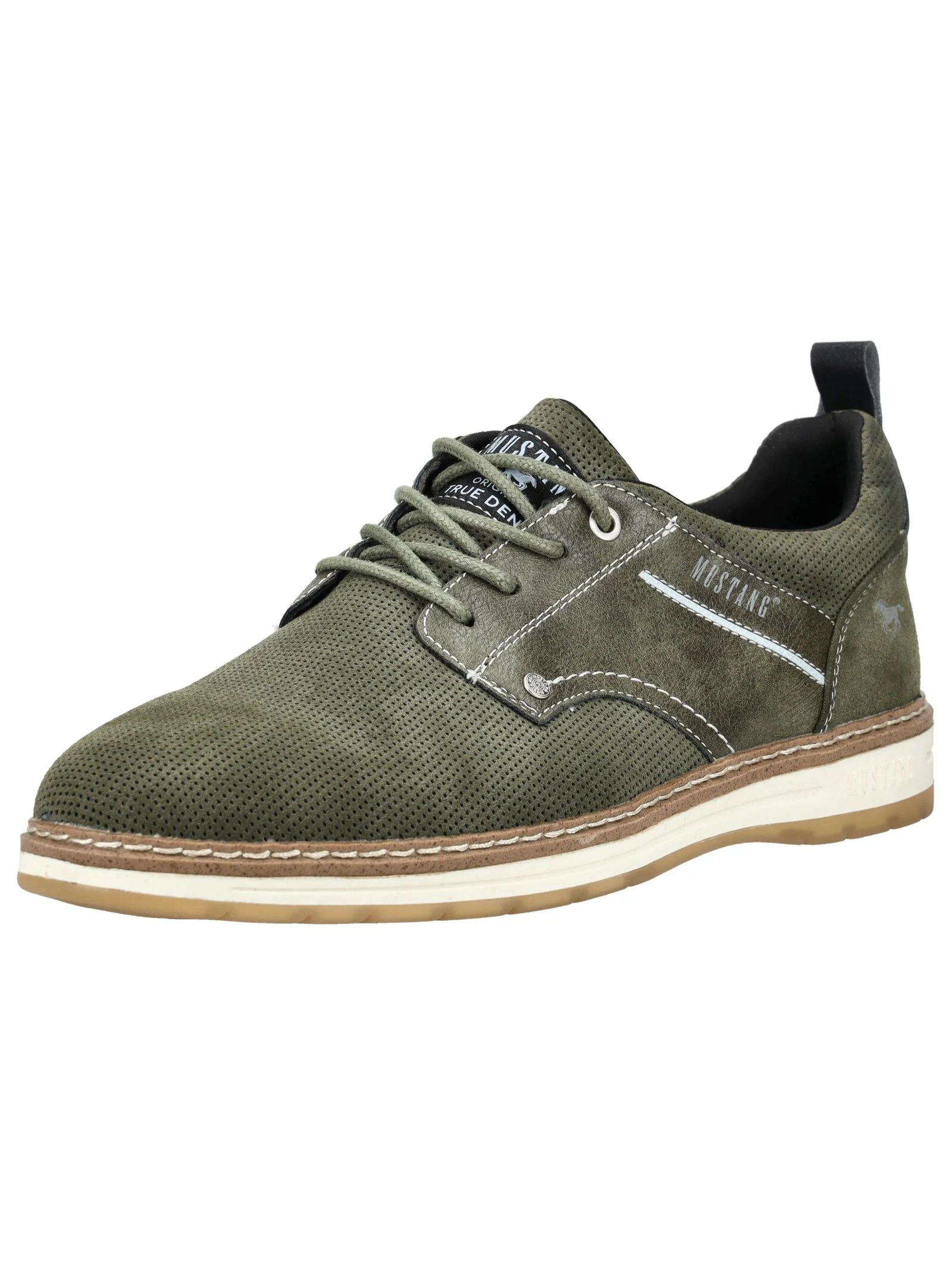 Mustang Shoes Schnürschuh "Mustang Shoes Halbschuhe Lederimitat" günstig online kaufen