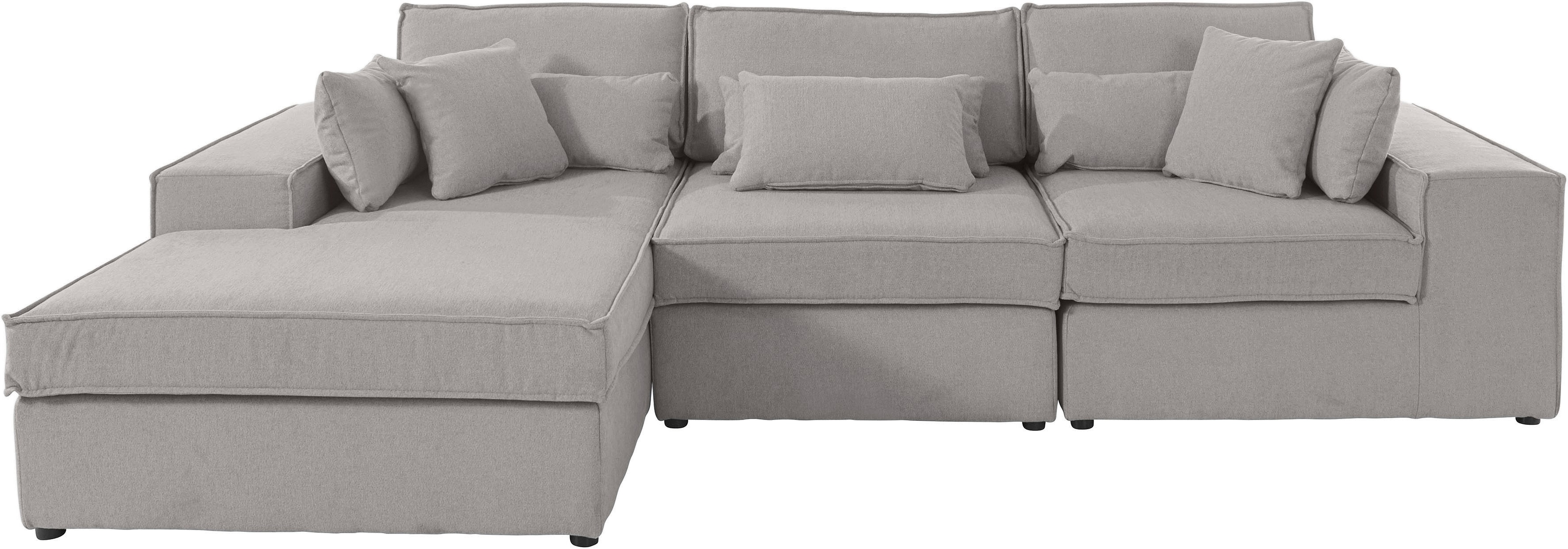 RAUM.ID Ecksofa "Florid L-Form", 3 Teile, bestehend aus Modulen, viele Bezu günstig online kaufen