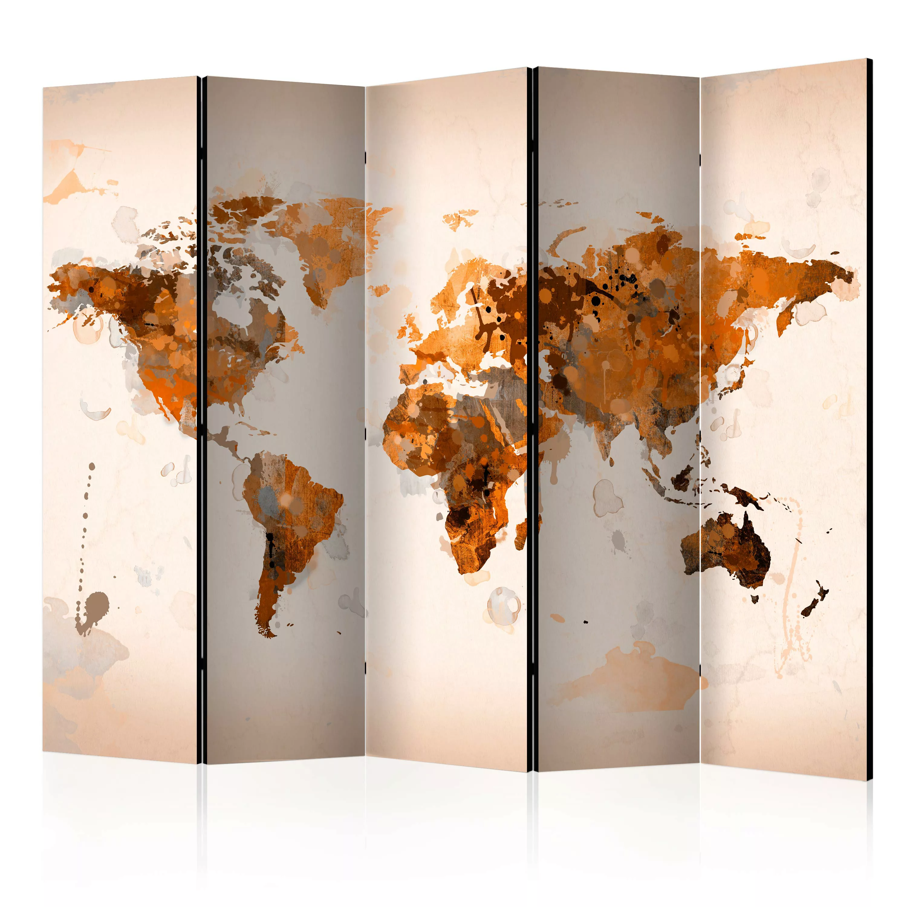 5-teiliges Paravent - World In Brown Shades Ii [room Dividers] günstig online kaufen