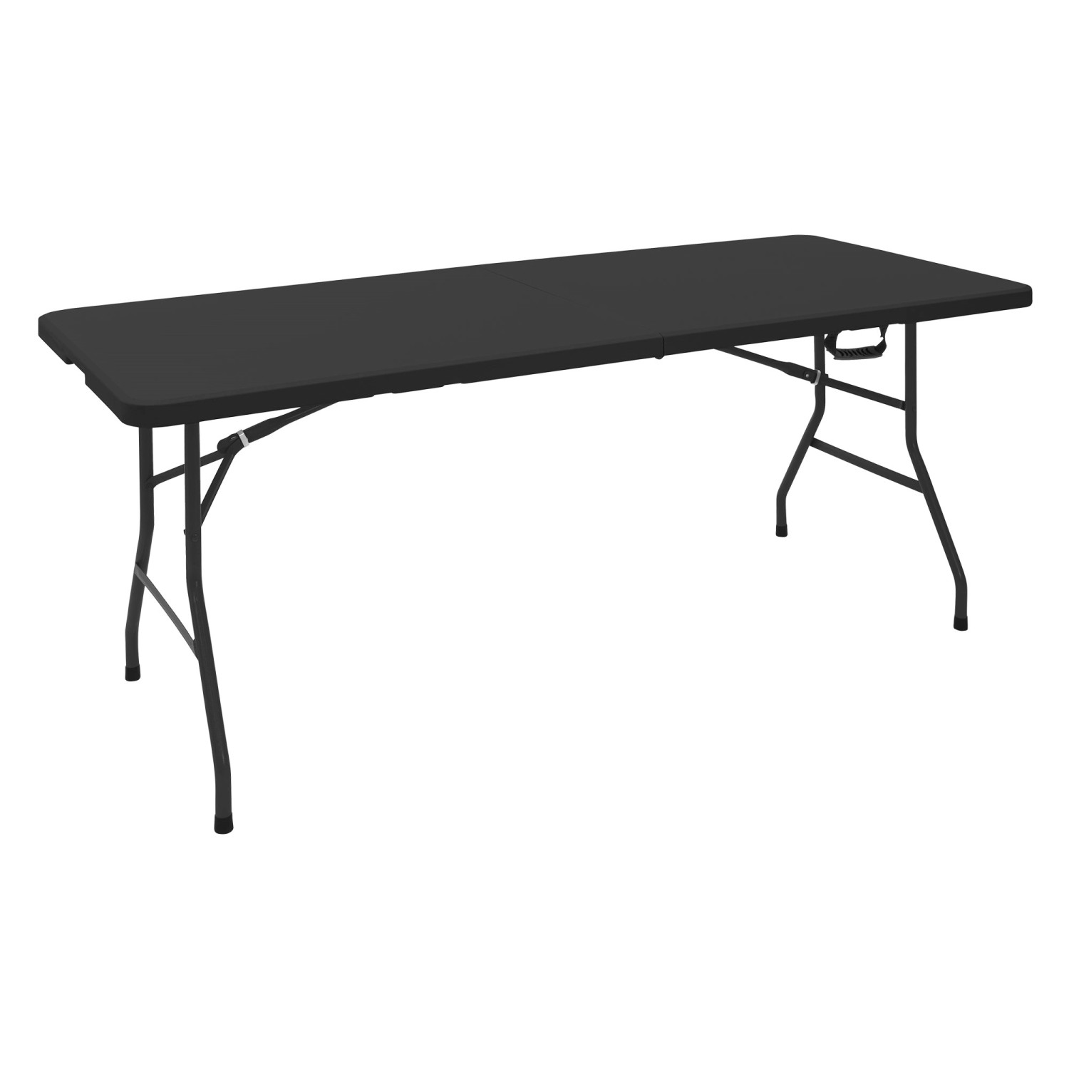 ML-Design Campingtisch Klappbar Schwarz 180x74 cm mit Tragegriff Kunststoff günstig online kaufen