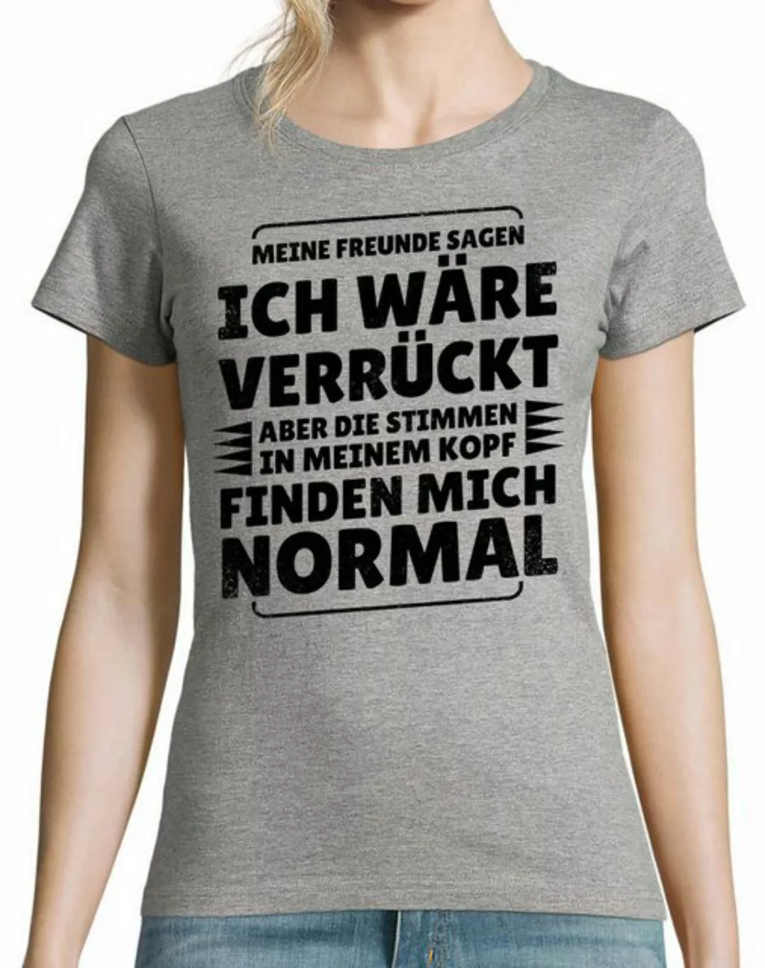 Youth Designz Print-Shirt Verrückt Normal Damen T-Shirt mit lustigen Spruch günstig online kaufen