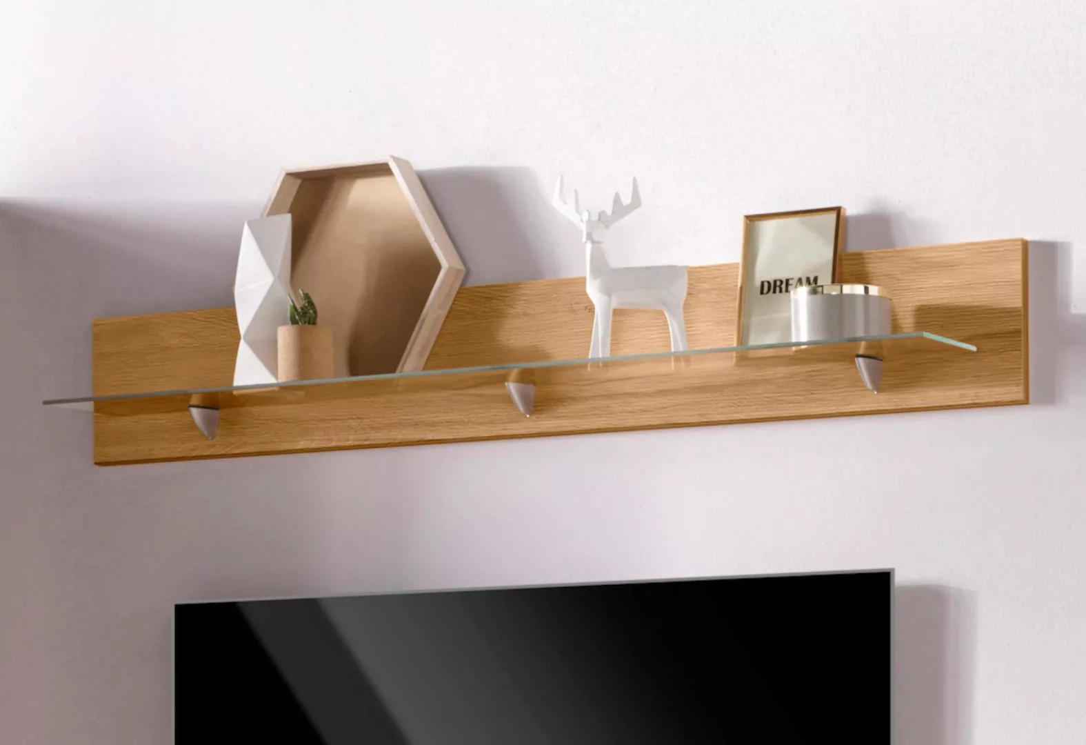 Home affaire Wandboard "Denis", mit Glasboden günstig online kaufen