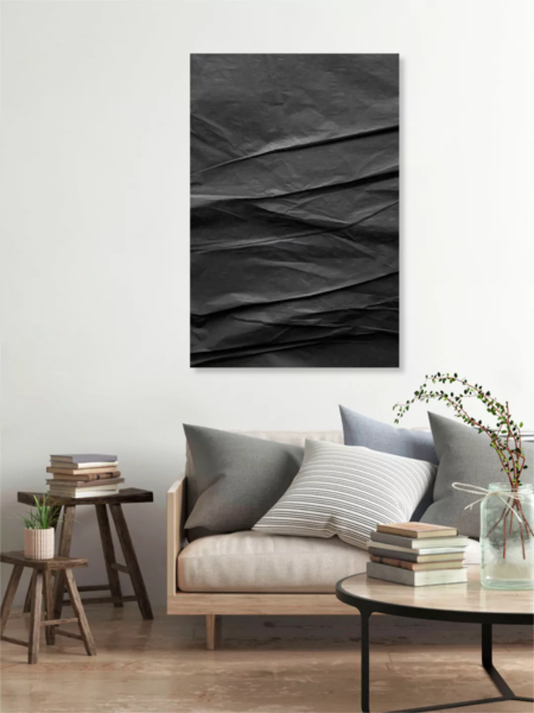 Poster / Leinwandbild - Black Paper Landscape #1 günstig online kaufen