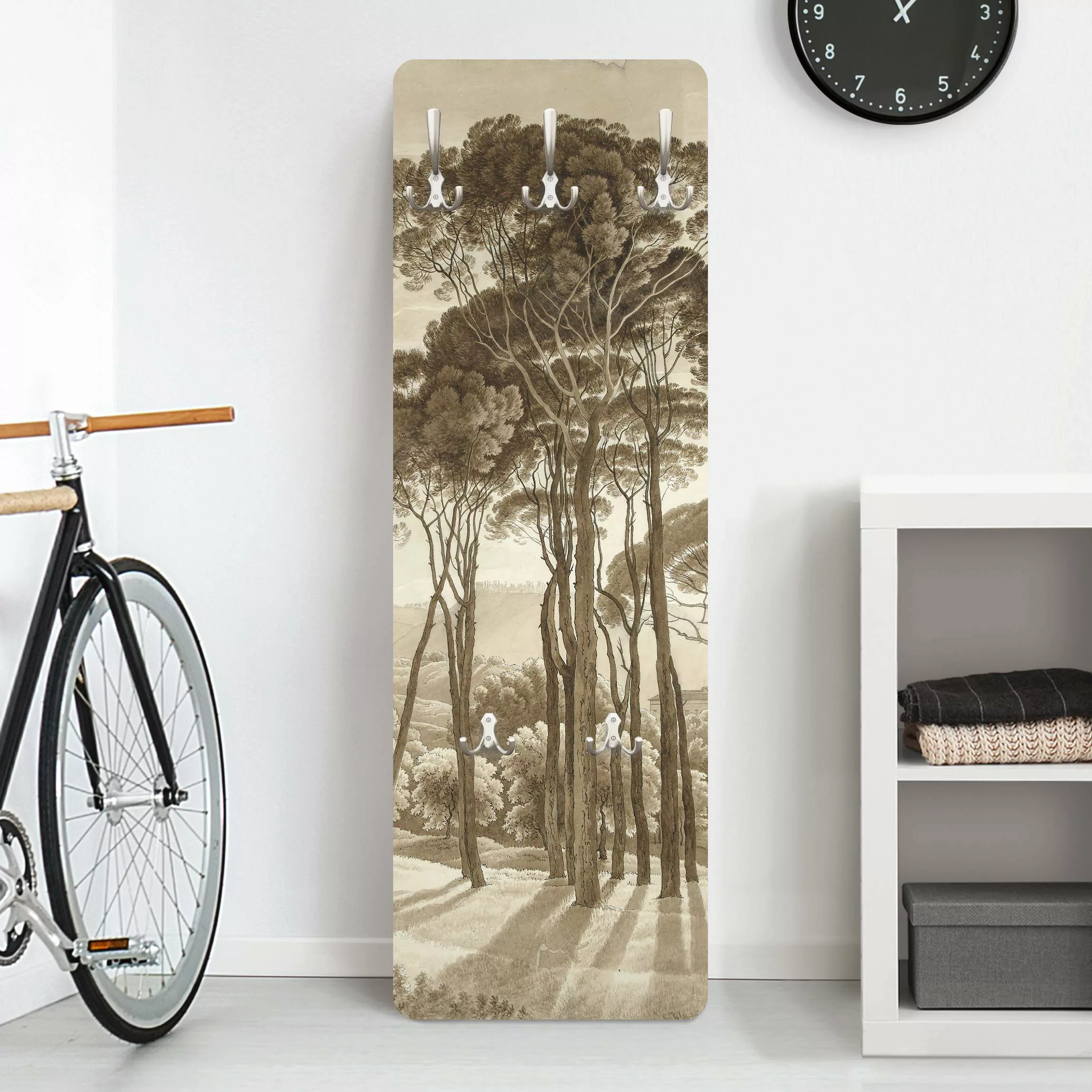 Wandgarderobe Hendrik Voogd Landschaft mit Bäumen in Beige günstig online kaufen