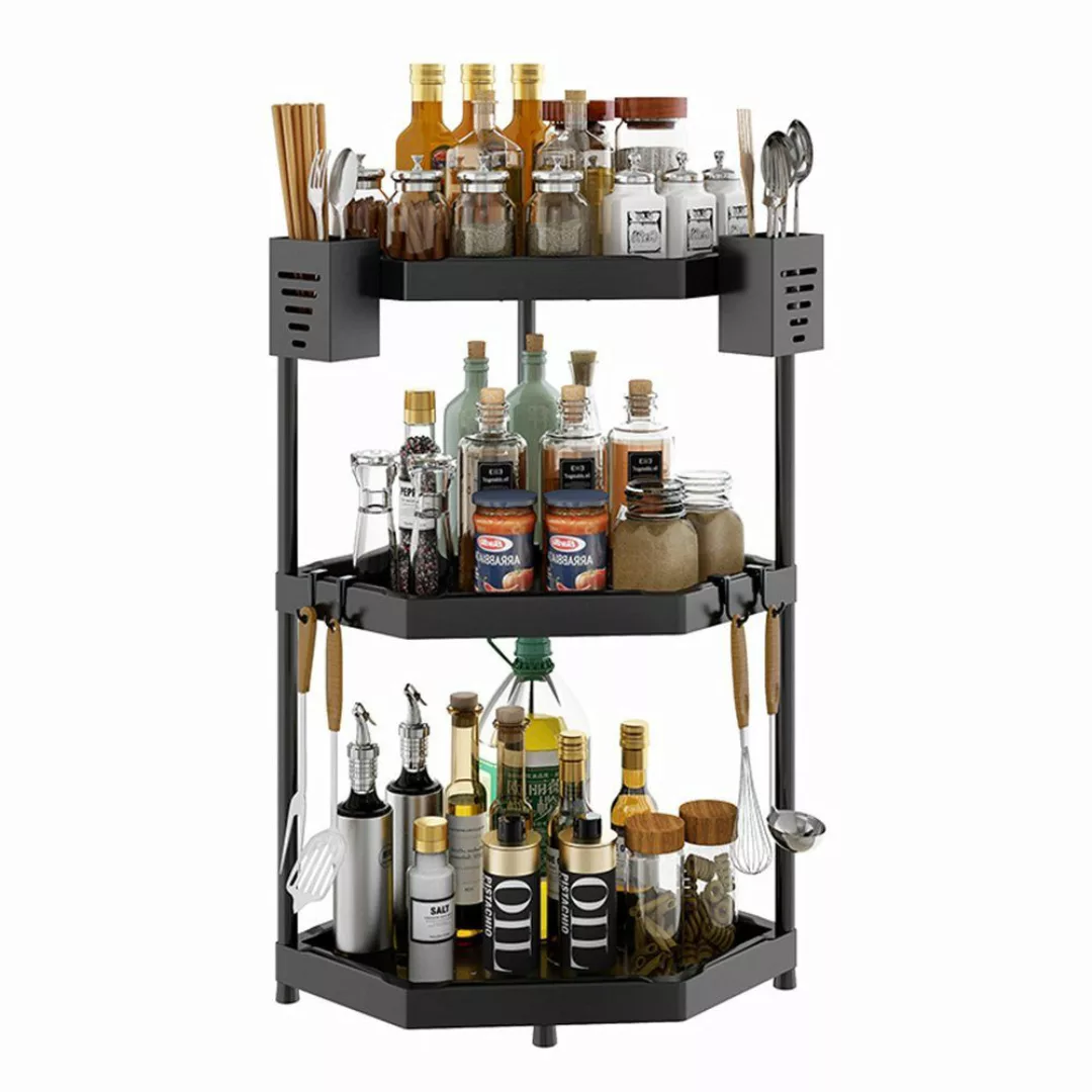 NUODWELL Gewürzregal Kücheregal Ecke Stehgestell,2/3/4 etage günstig online kaufen