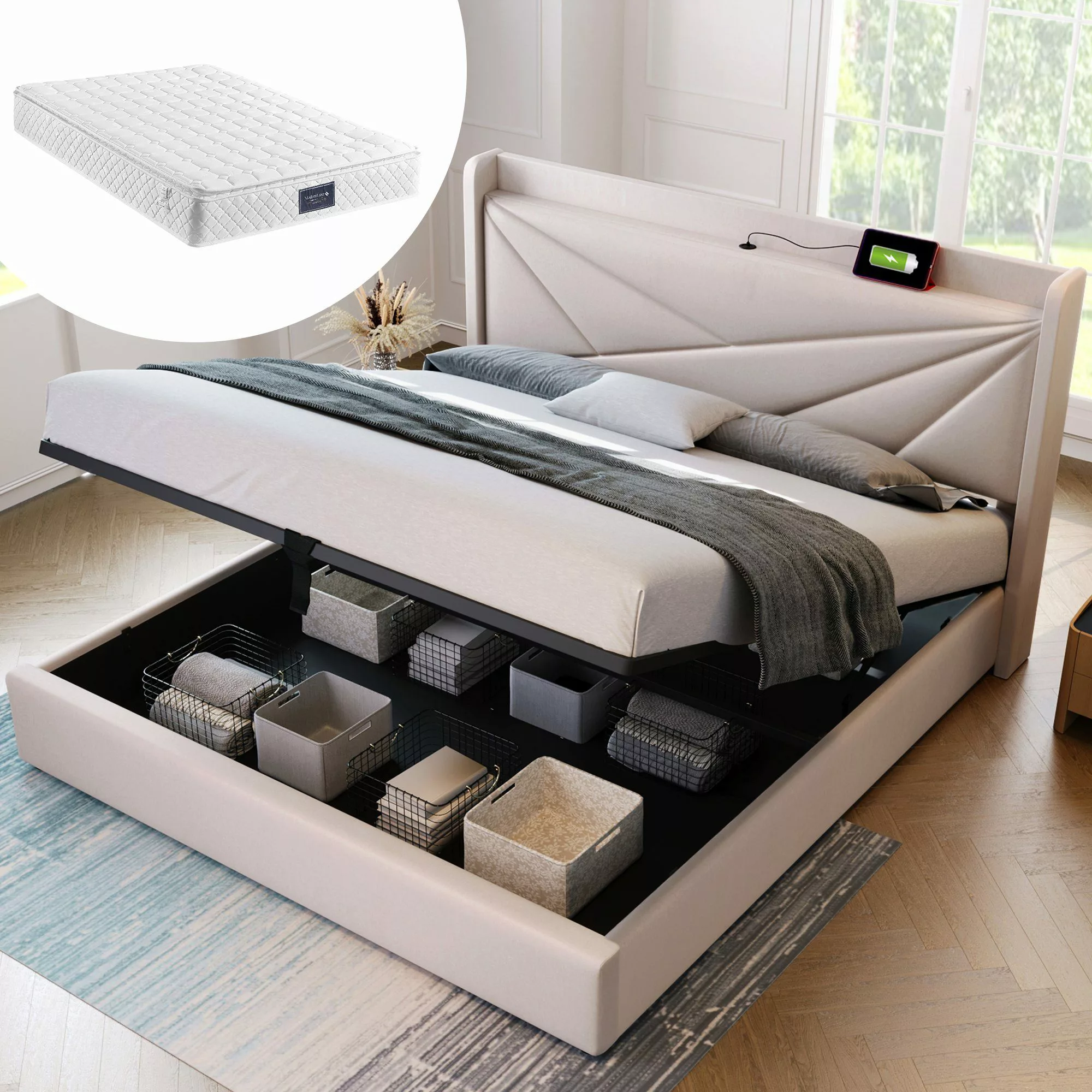 HAUSS SPOLE Polsterbett Polsterbett Doppelbett Funktionsbett günstig online kaufen