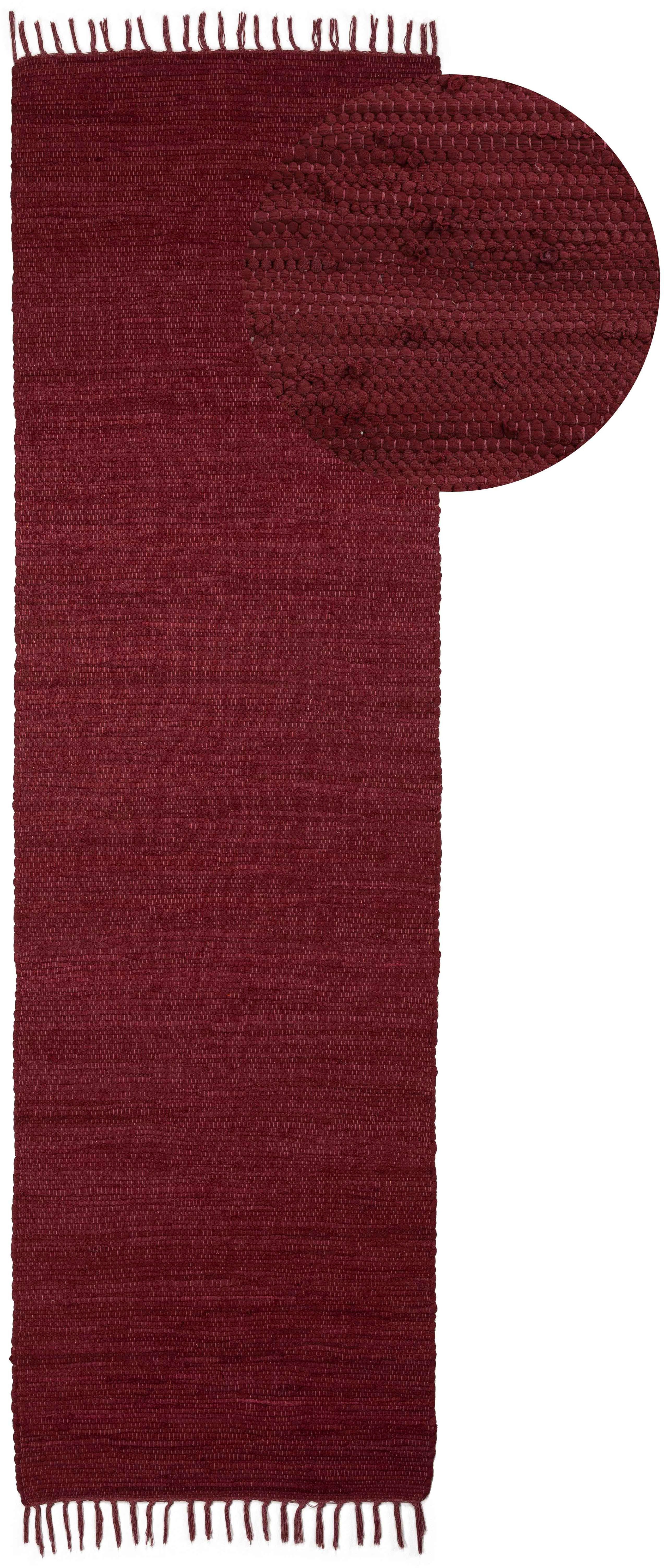 carpetfine Teppich »Kelim Chindi uni, auch als Läufer«, rechteckig, 5 mm Hö günstig online kaufen