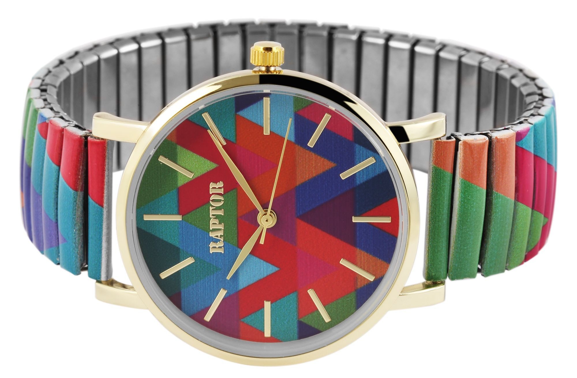Raptor Quarzuhr Colorful Edition mit Edelstahlzugarmband, günstig online kaufen