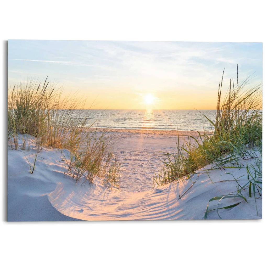 Reinders Deco-Panel "Sonnenuntergang in den Dünen", Wohnzimmer - Beige - MD günstig online kaufen