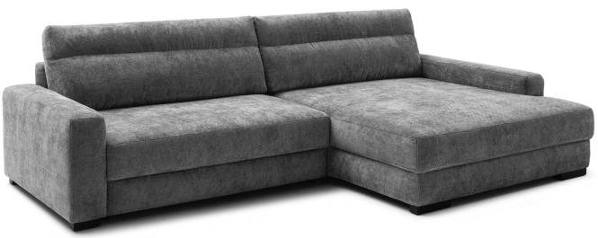 Ecksofa mit Schlaffunktion u. Bettkasten Grau inkl. Kissen günstig online kaufen