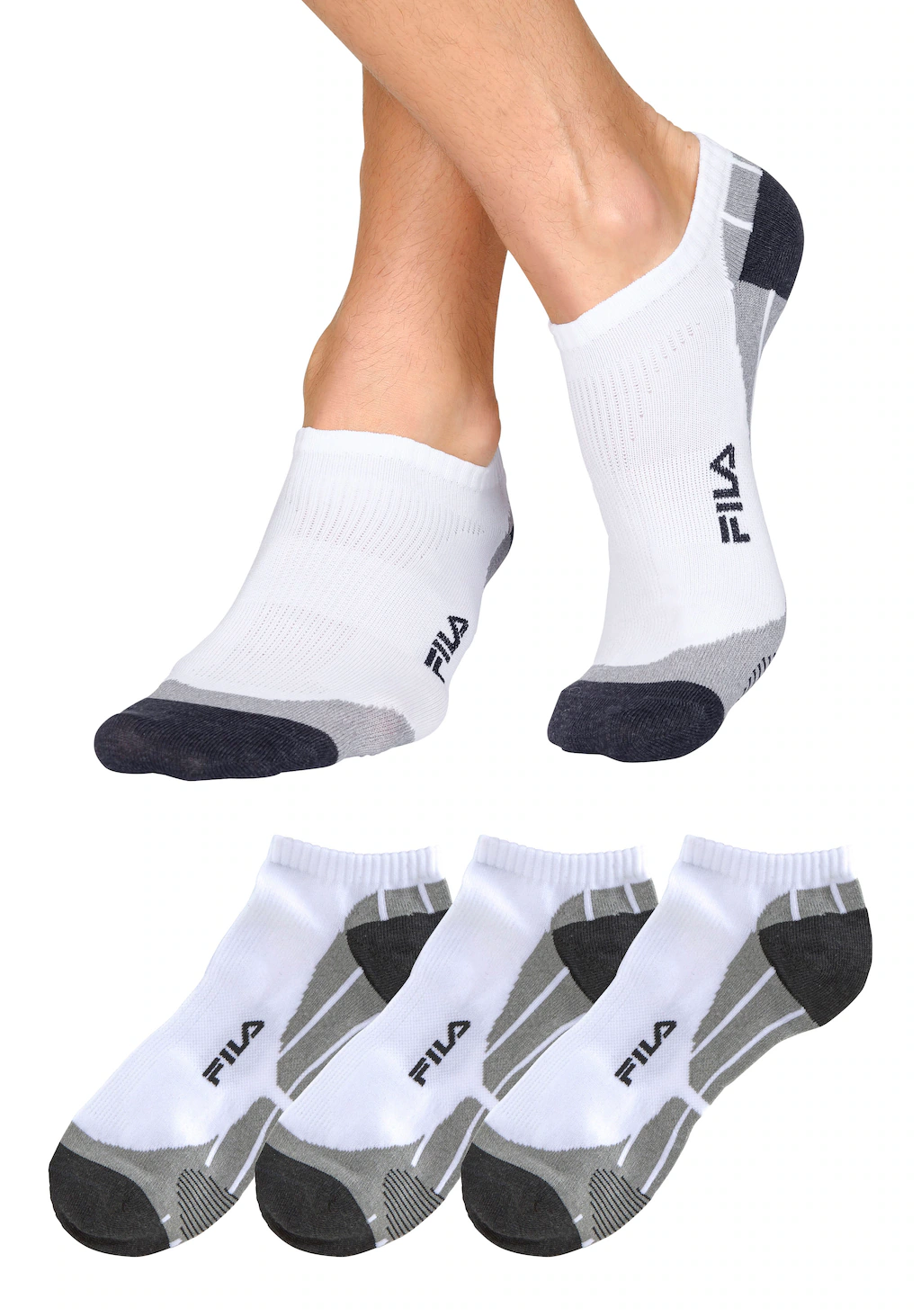 Fila Sneakersocken, (3er Pack), mit eingestricktem Schriftzug günstig online kaufen