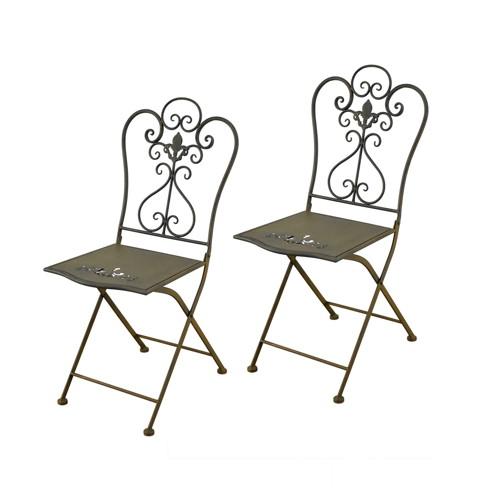 HTI-Living Klappstuhl Romantische Metallstühle 2er Set günstig online kaufen