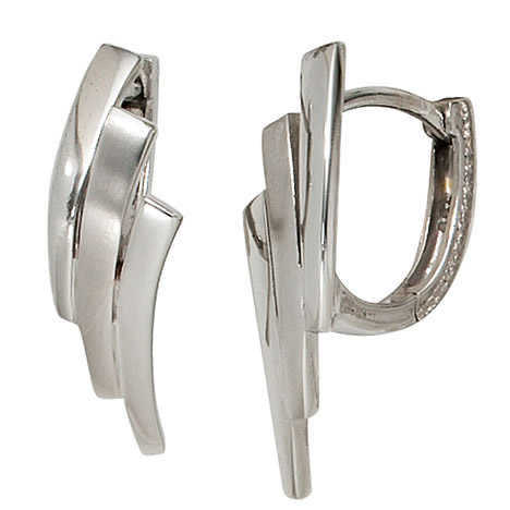 SIGO Creolen 925 Sterling Silber mattiert Ohrringe Silberohrringe Silbercre günstig online kaufen