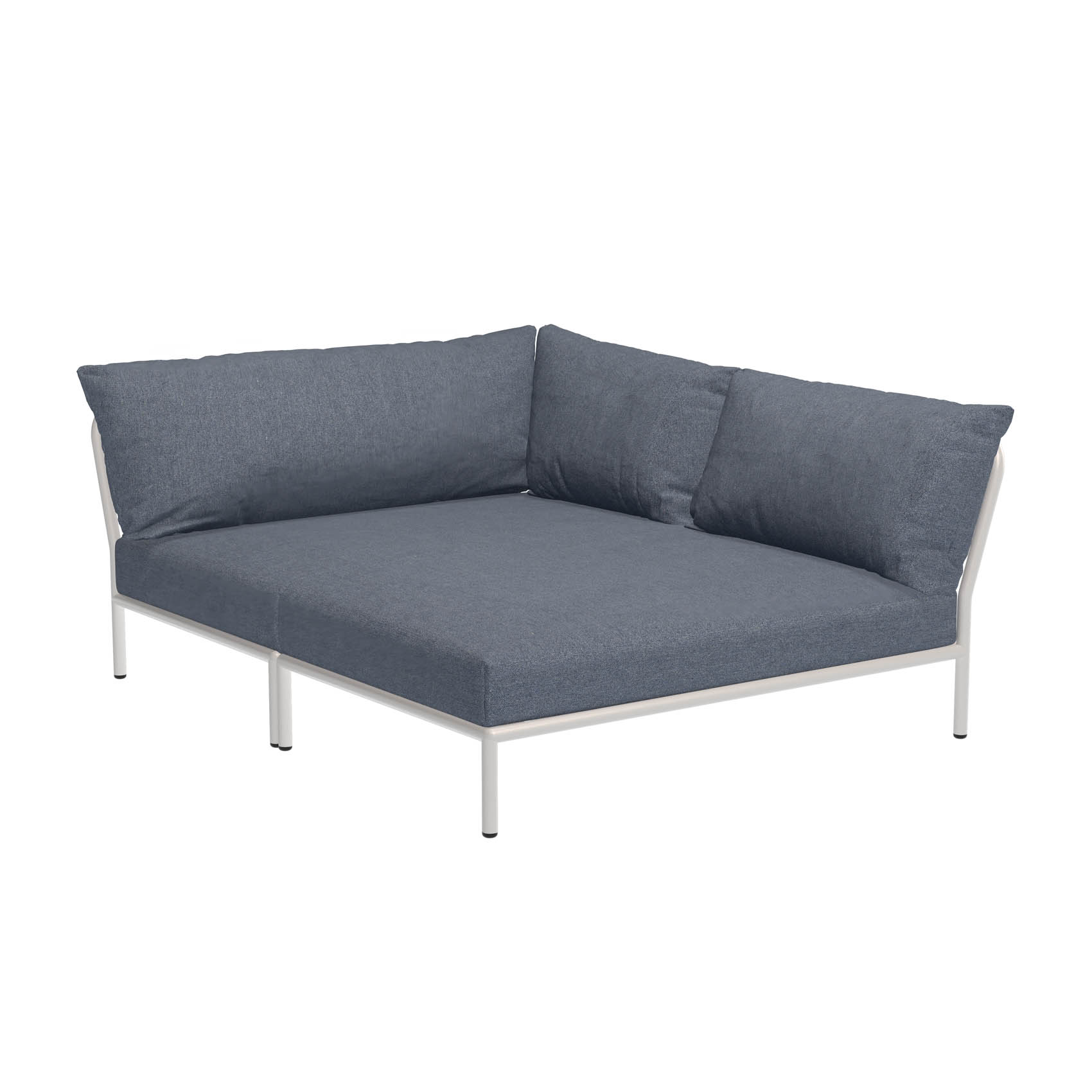 LEVEL2 Outdoor Eck-Sofa Lounge-Modul 5 Sky Weiß Rechts günstig online kaufen