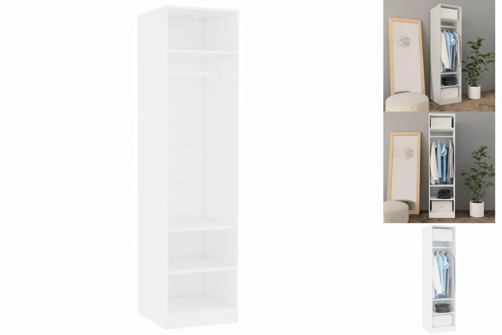 vidaXL Kleiderschrank Kleiderschrank Weiß 5050200 cm Spanplatte günstig online kaufen