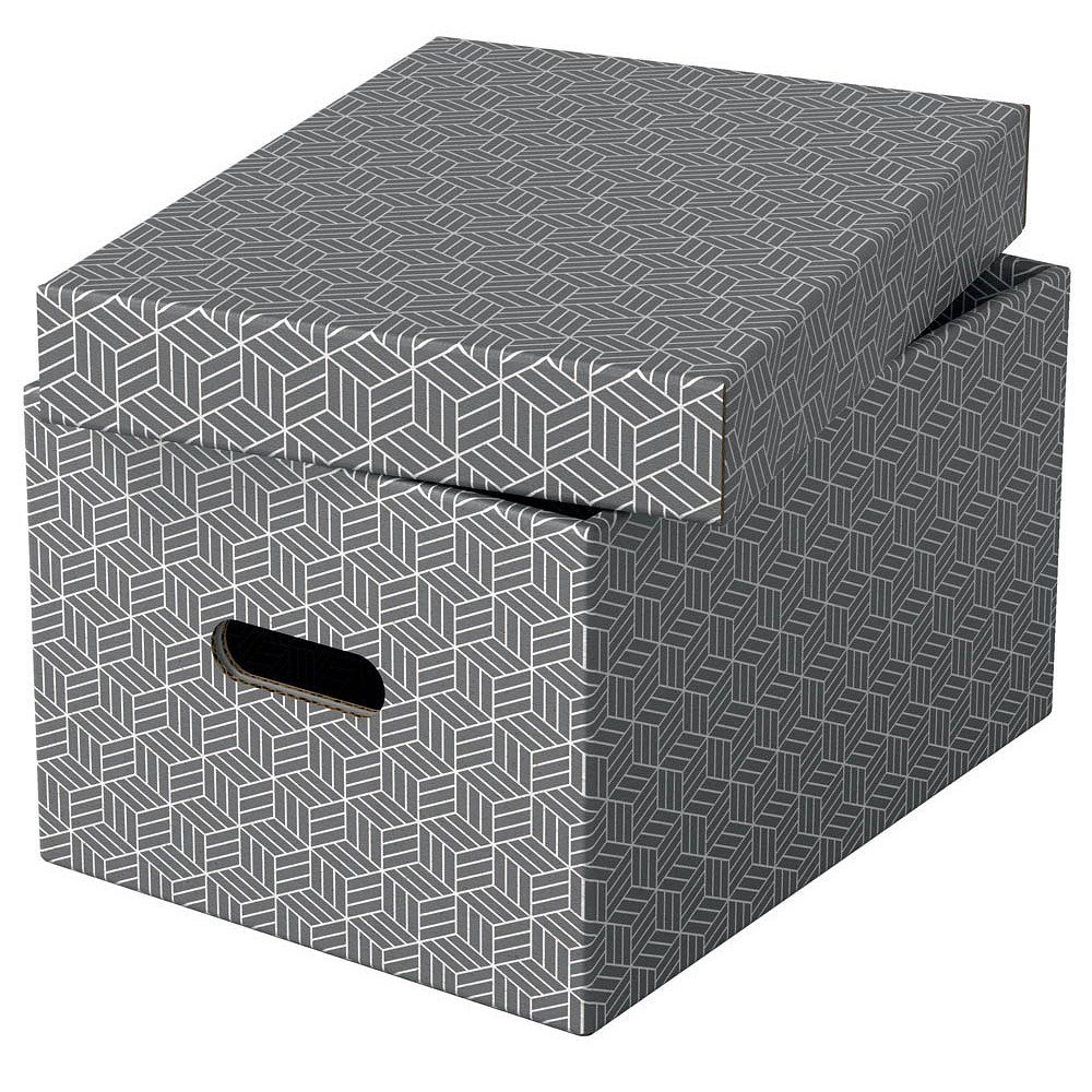 ESSELTE Aufbewahrungsbox 3 Aufbewahrungsboxen HOME grau günstig online kaufen