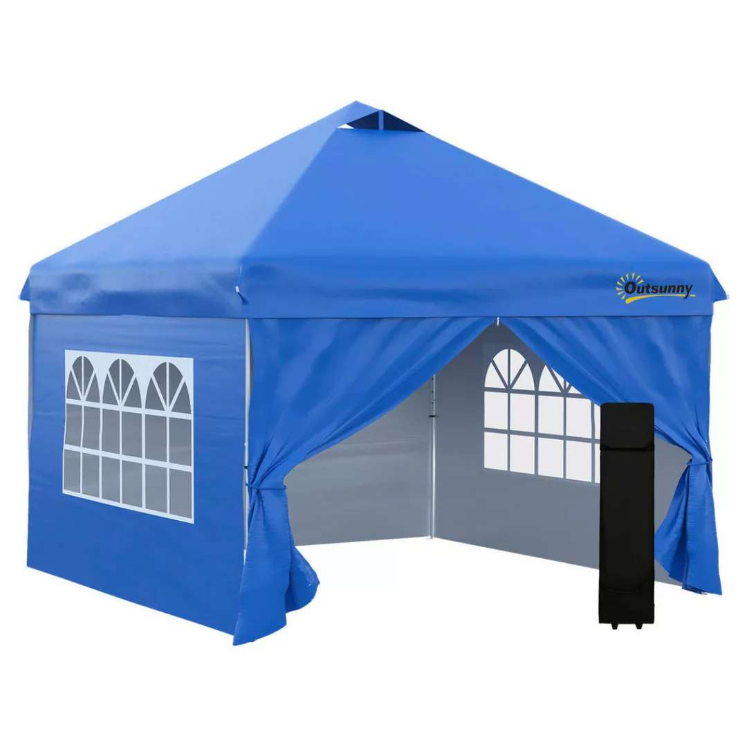 Outsunny Pavillon blau Metall B/H/L: ca. 300x284x300 cm günstig online kaufen