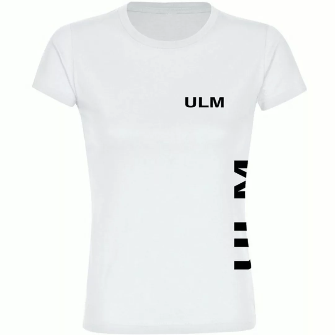 multifanshop T-Shirt Damen Ulm - Brust & Seite - Frauen günstig online kaufen