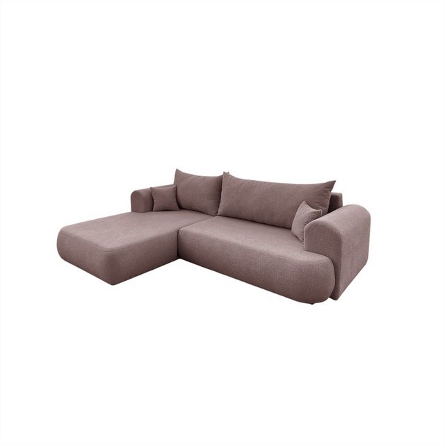 Fun Möbel Ecksofa Schlafsofa Sofa ANIKE in Stoff Now or Never, Ottomane Lin günstig online kaufen