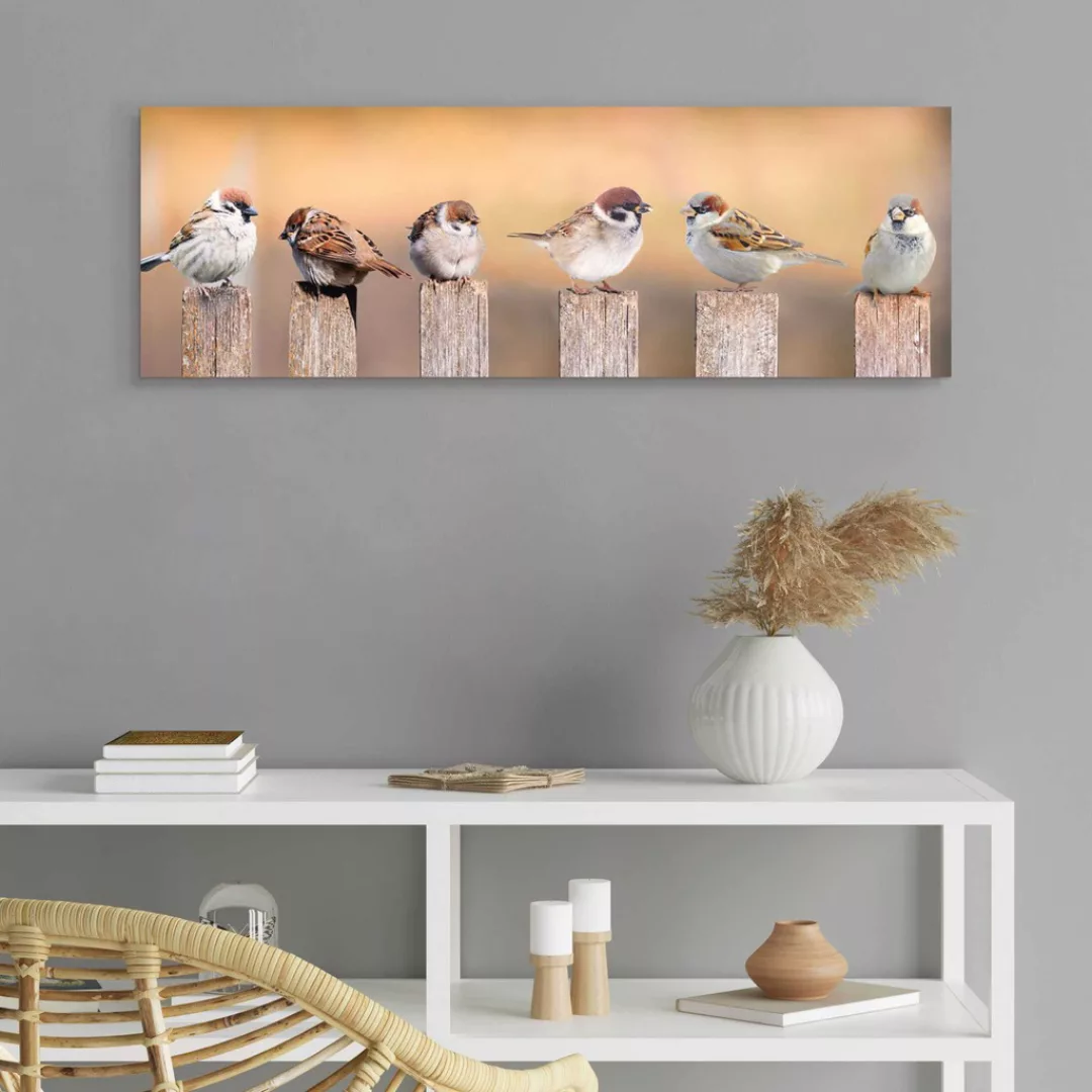 Reinders Holzbild "Deco Panel 30x90 Bird Family" günstig online kaufen
