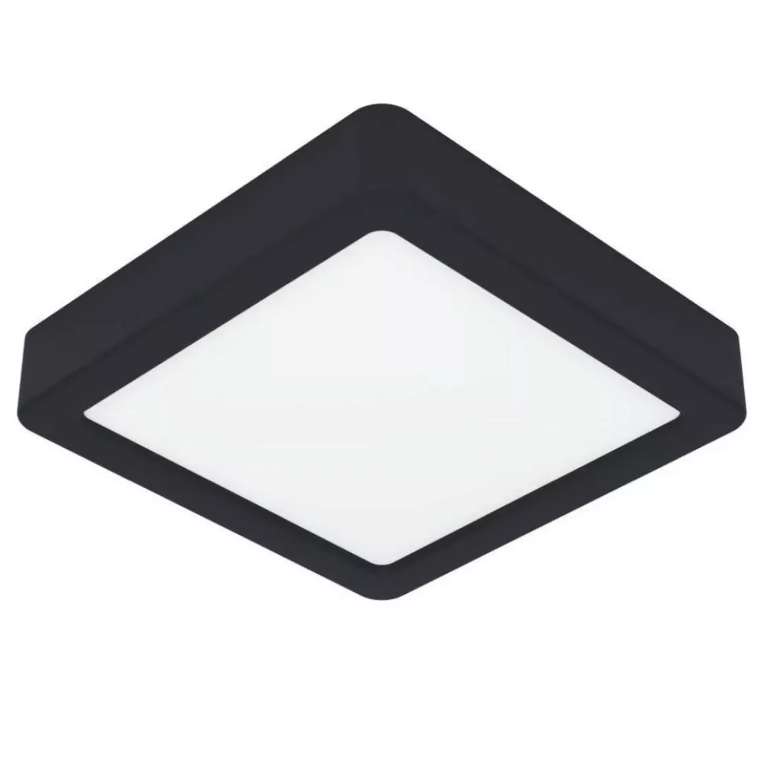 LED Deckenleuchte Fueva in Schwarz und Weiß 11W 1350lm IP44 160mm günstig online kaufen