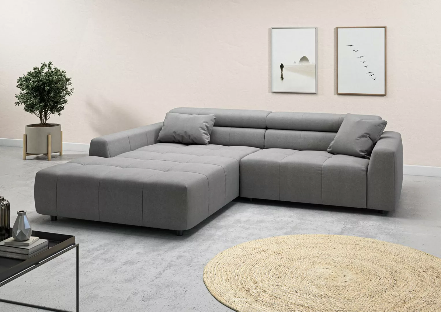 3C Candy Ecksofa Denver auch mit Cord- und Easy care-Bezug, Kopfteilverstel günstig online kaufen