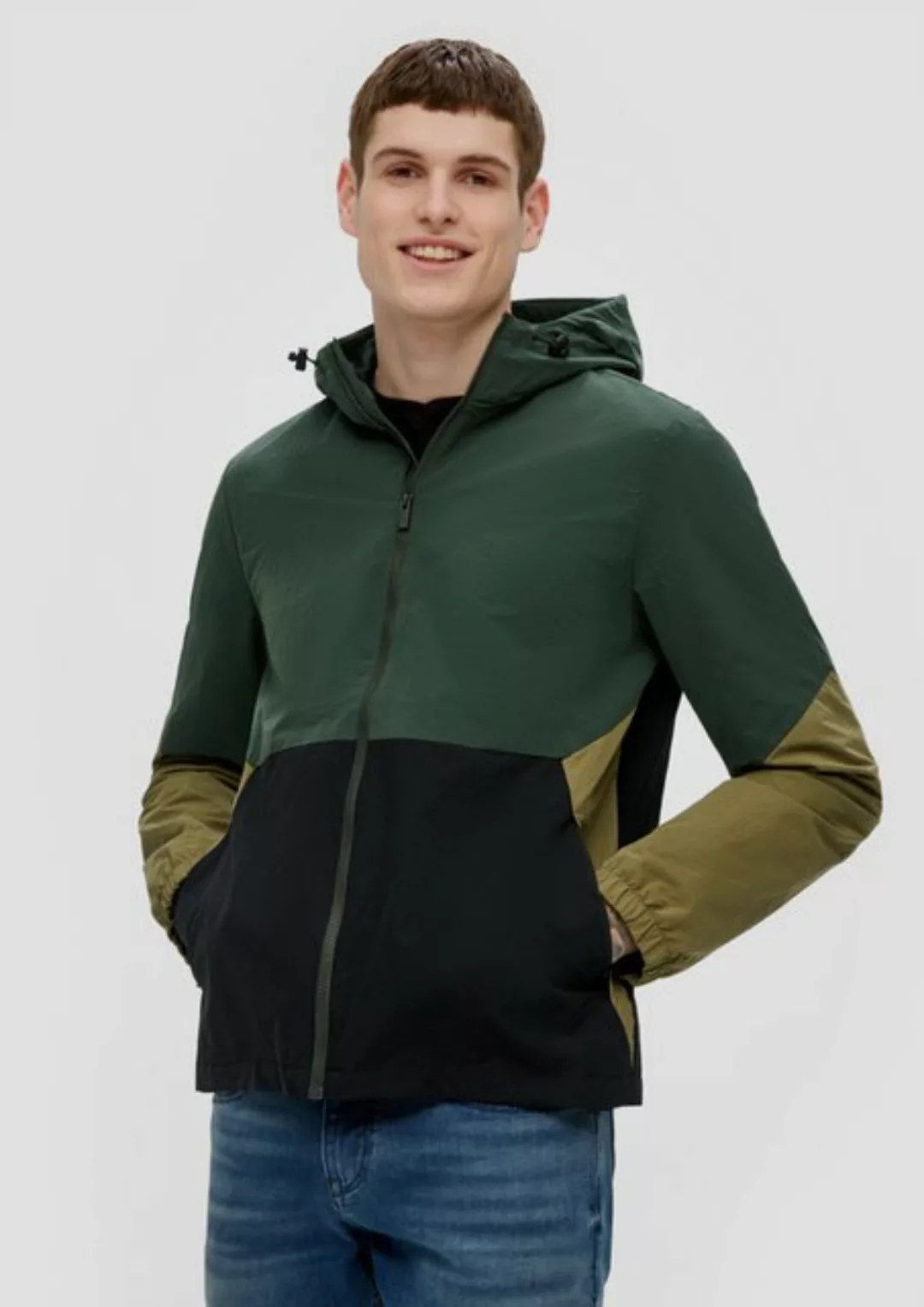 QS Allwetterjacke Kapuzenjacke aus Nylon günstig online kaufen