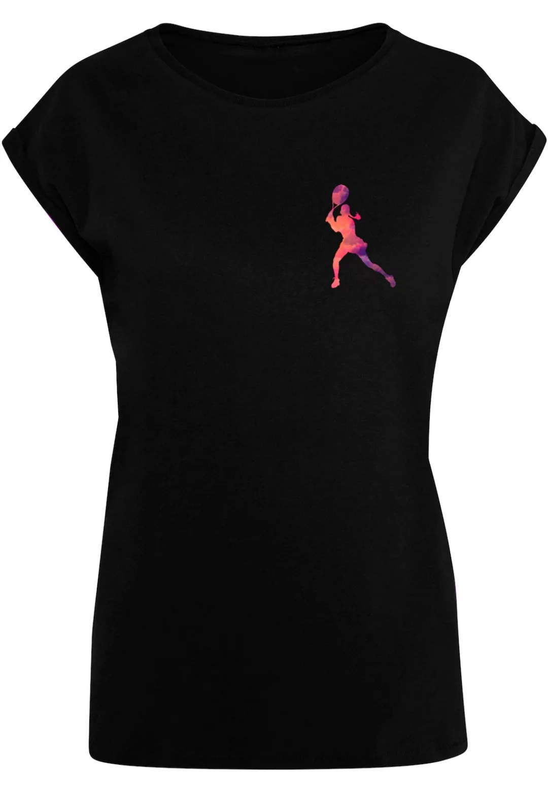 Merchcode T-Shirt "Merchcode Damen Ladies Tennis Woman Silhouette - T-Shirt günstig online kaufen